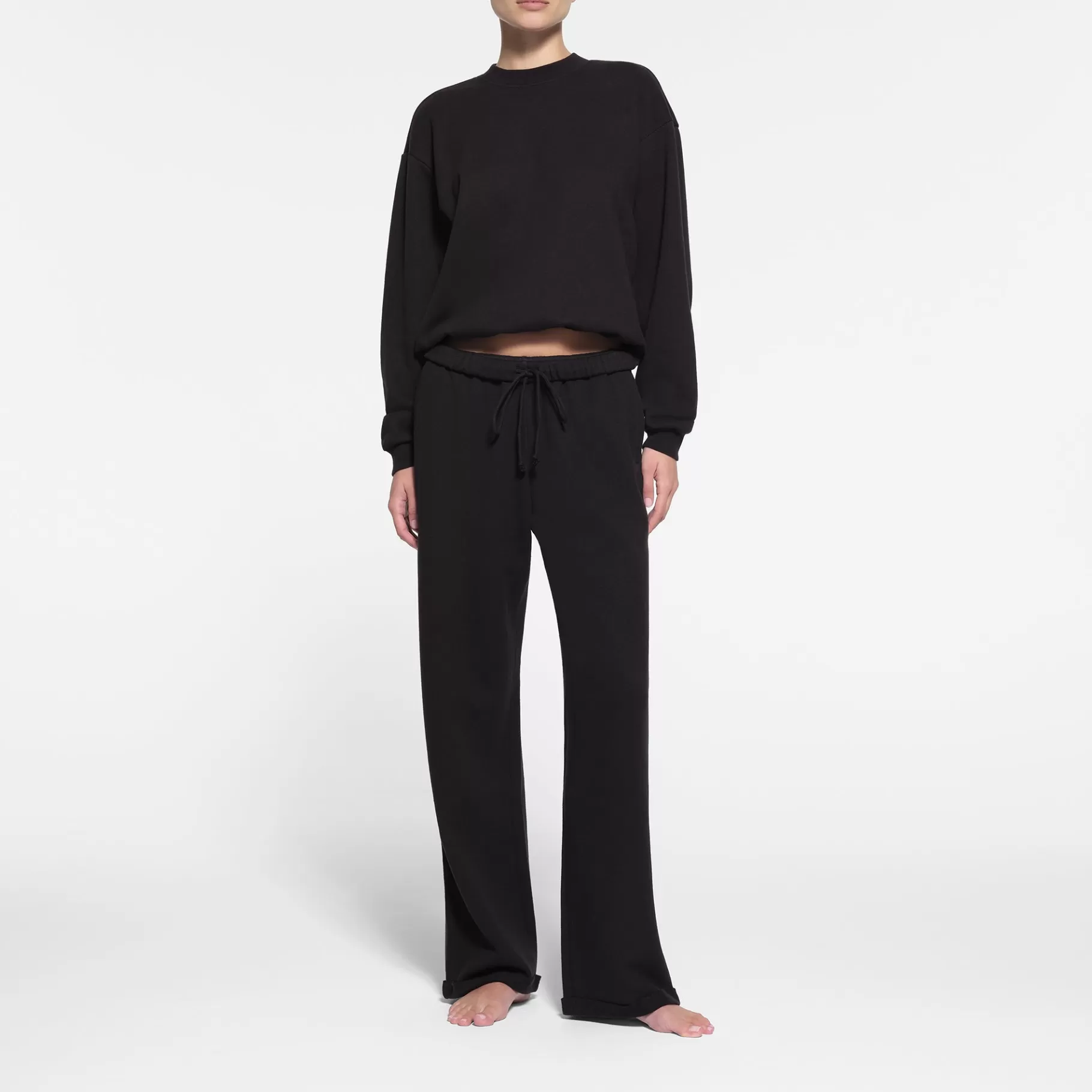 Skims cotton fleece*COTTON FLEECE CLASSIC STRAIGHT LEG PANT | ONYX