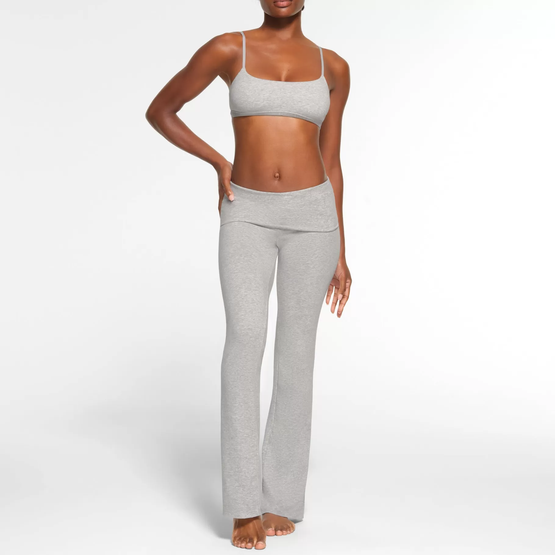 Skims leggings & pants*COTTON JERSEY FOLDOVER PANT | LIGHT HEATHER GREY LIGHT+HEATHER+GREY