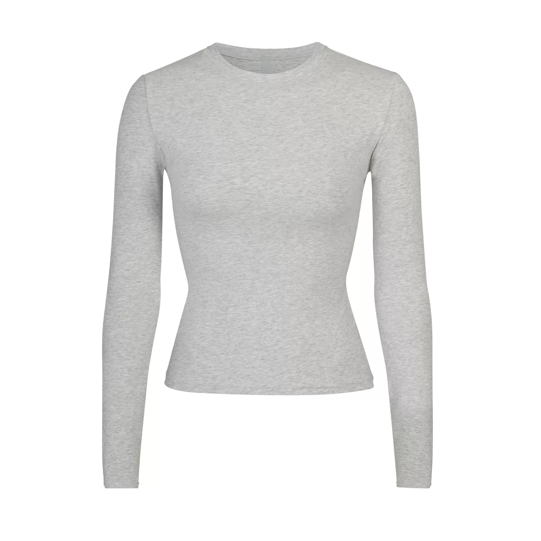 Skims kim's picks*COTTON JERSEY LONG SLEEVE T-SHIRT | LIGHT HEATHER GREY LIGHT+HEATHER+GREY