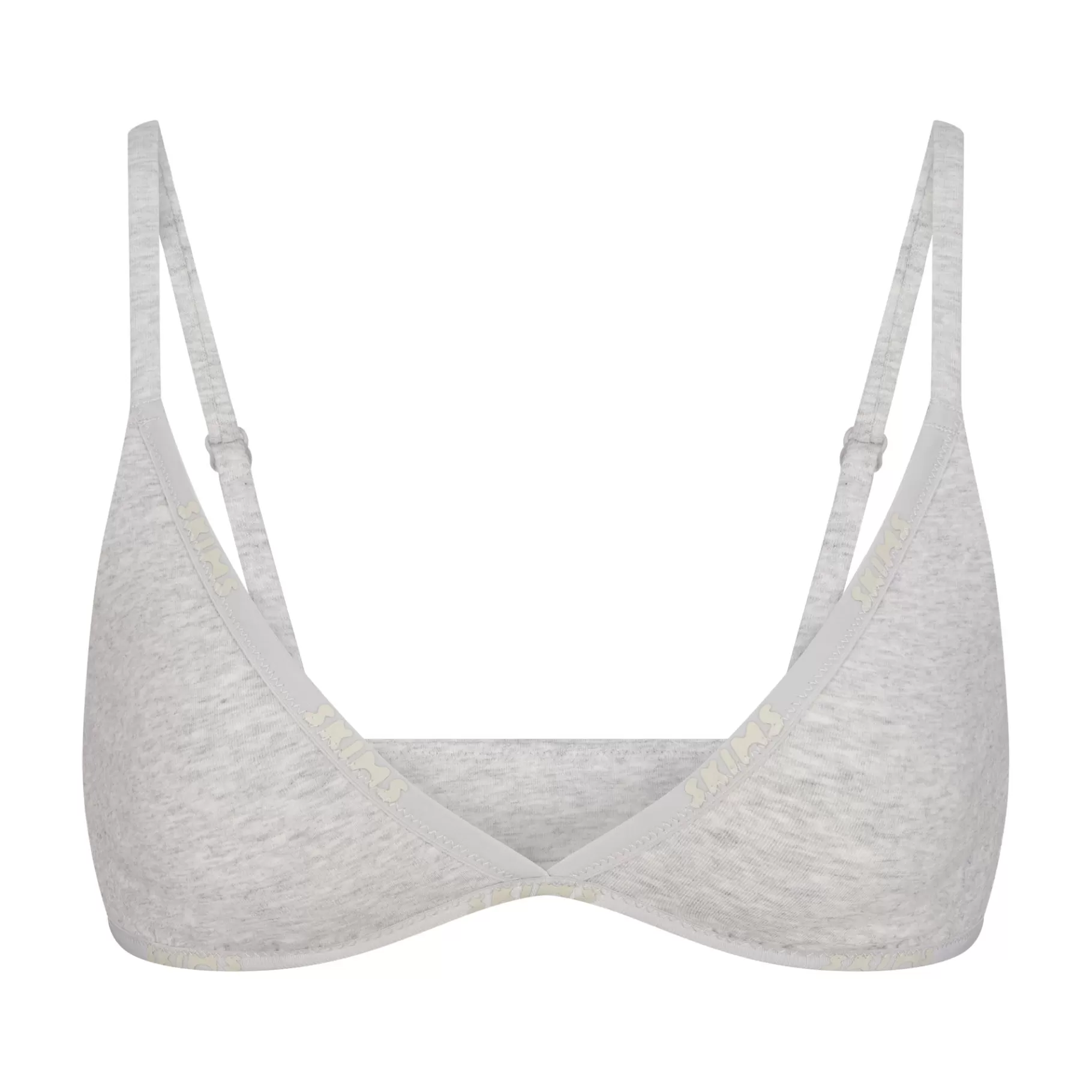 Skims triangle*COTTON LOGO MINI TRIANGLE BRALETTE | LIGHT HEATHER GREY LIGHT+HEATHER+GREY