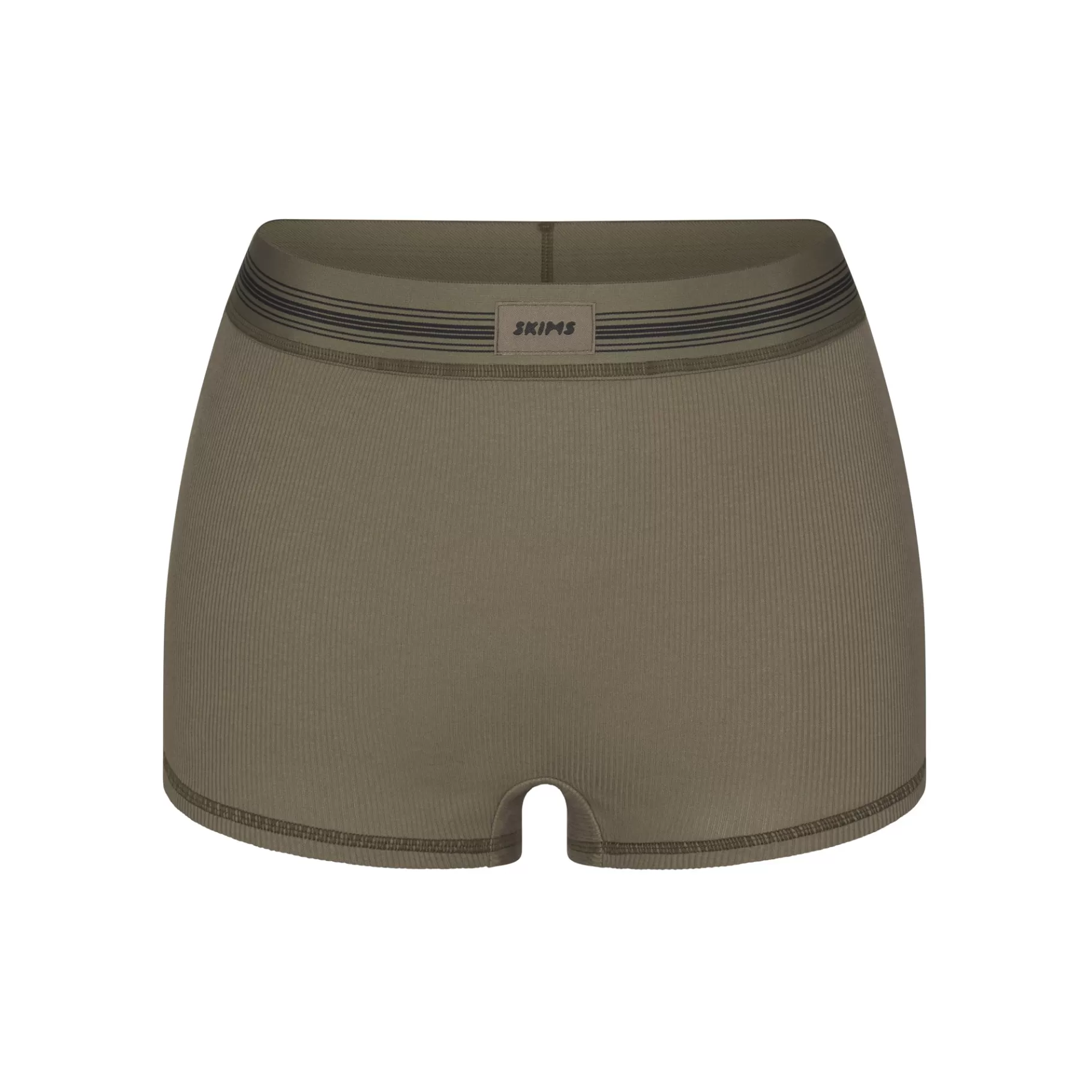 Skims boy shorts*COTTON RIB BOY SHORT | ARMY MULTI ARMY+MULTI