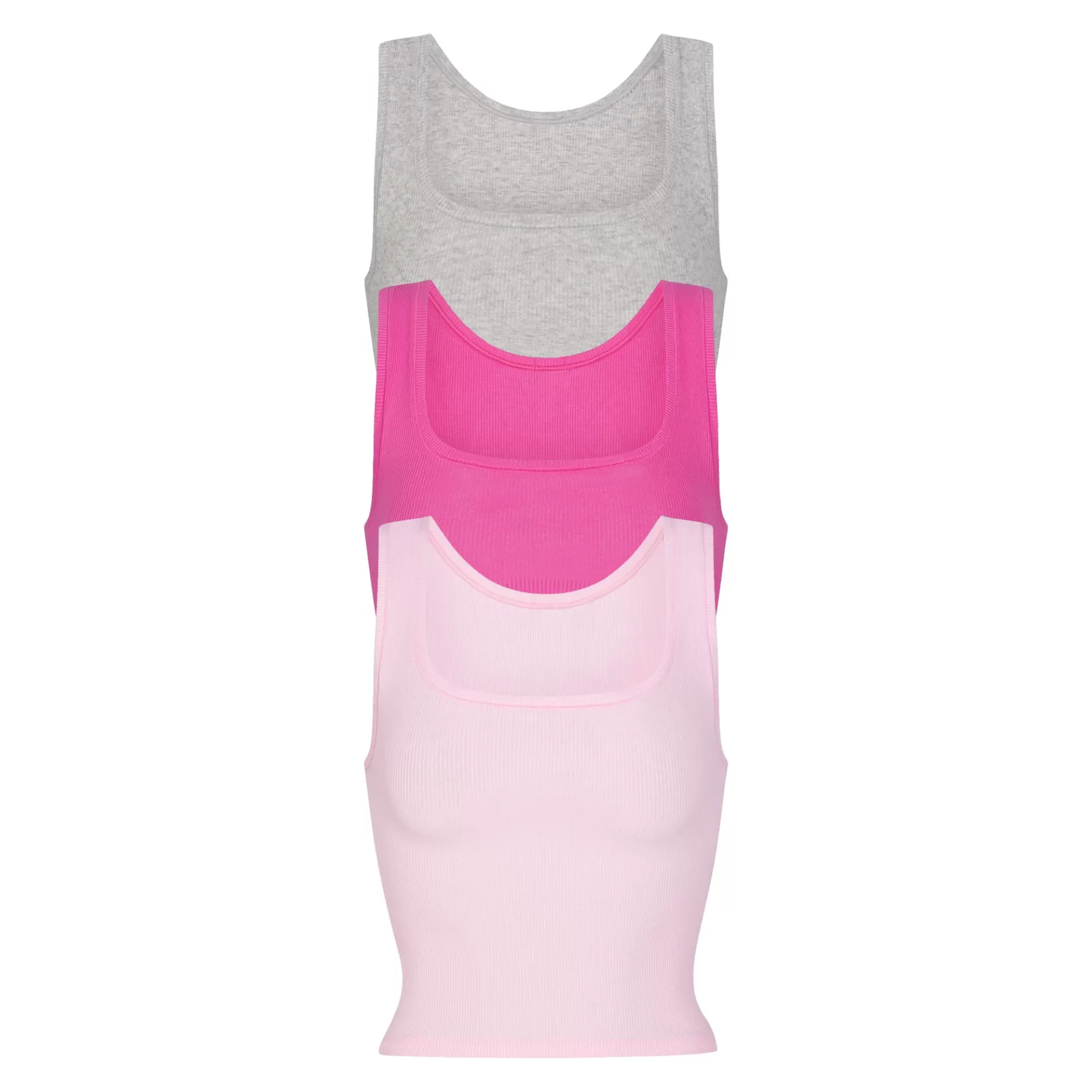 Skims cotton collection*COTTON RIB TANK 3-PACK | HOT PINK MULTI HOT+PINK+MULTI