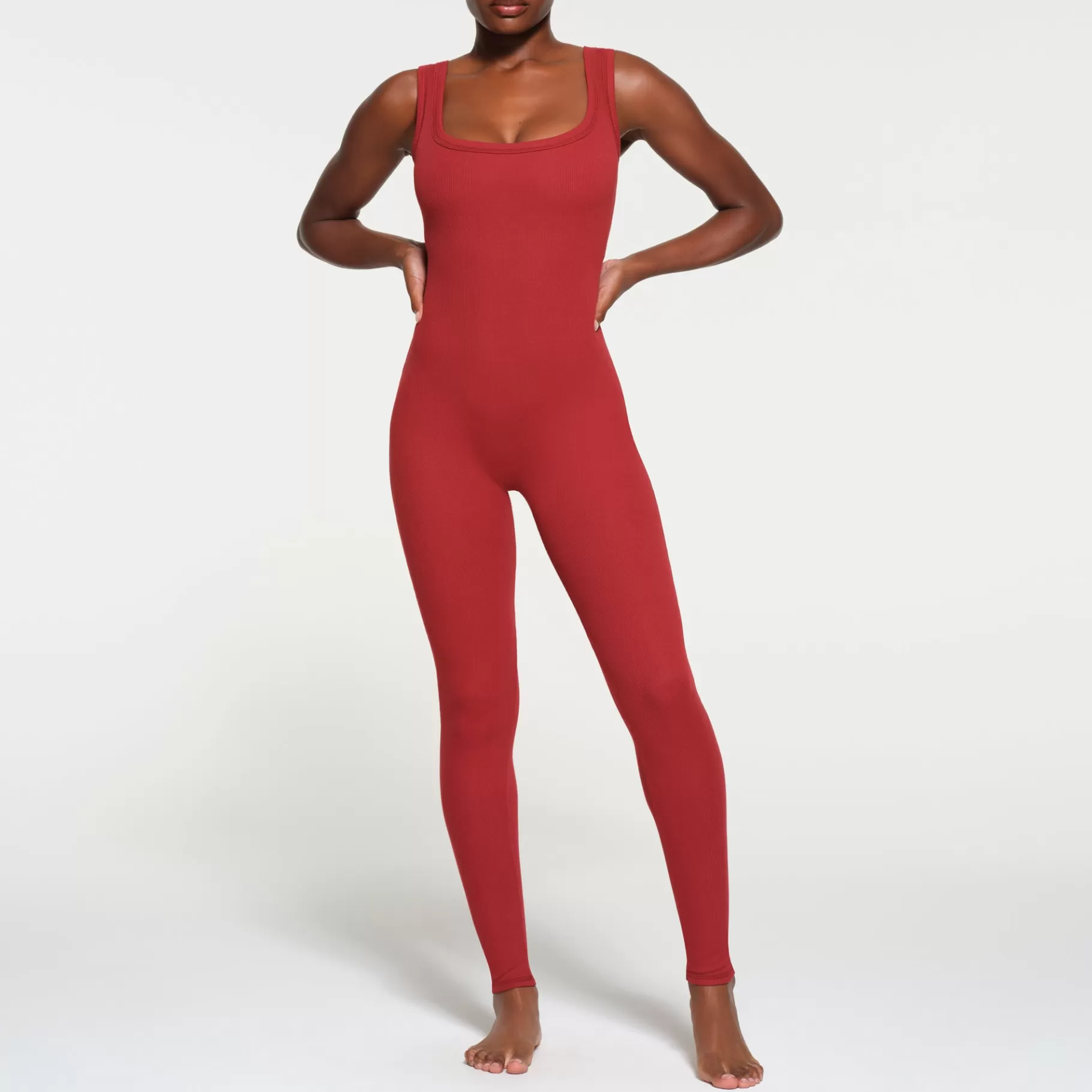 Skims catsuits & onesies*COTTON RIB TANK CATSUIT | BRICK MULTI BRICK+MULTI