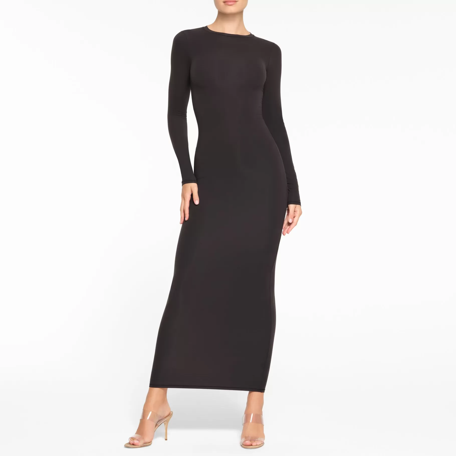 Skims fits everybody*FITS EVERYBODY CREW NECK LONG SLEEVE DRESS | ONYX