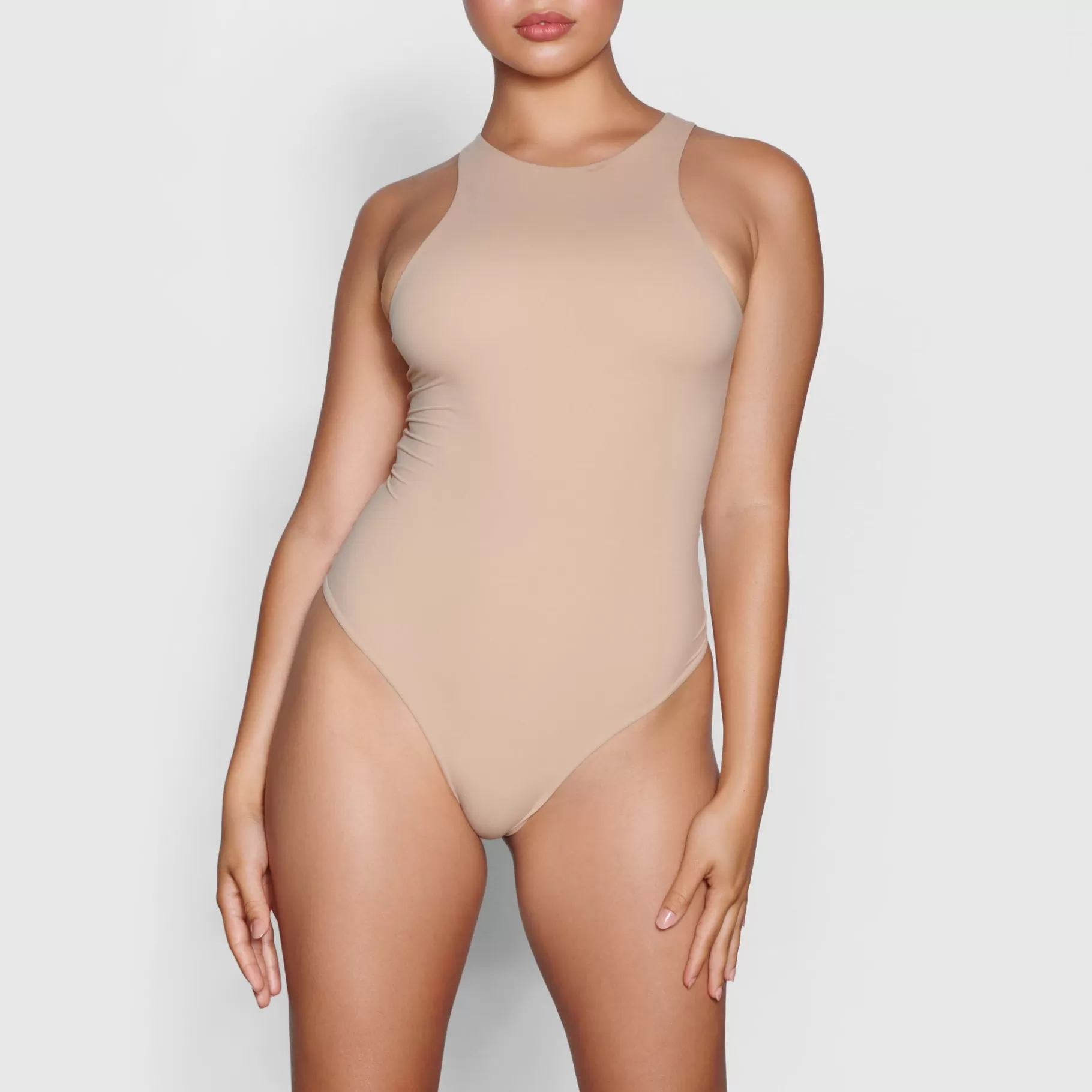 Skims bodysuits*FITS EVERYBODY HIGH NECK BODYSUIT | CLAY