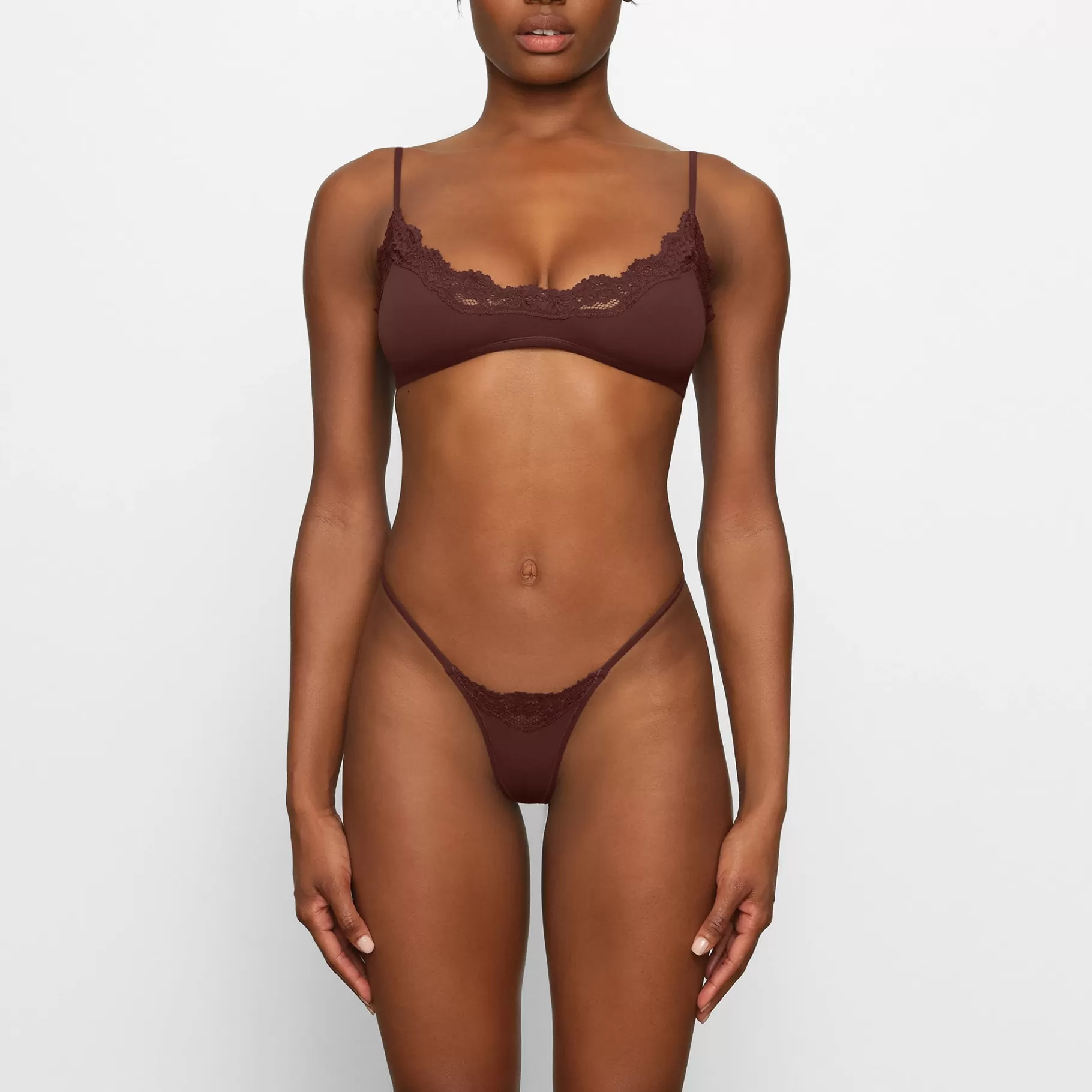 Skims *FITS EVERYBODY LACE SCOOP BRALETTE | COCOA