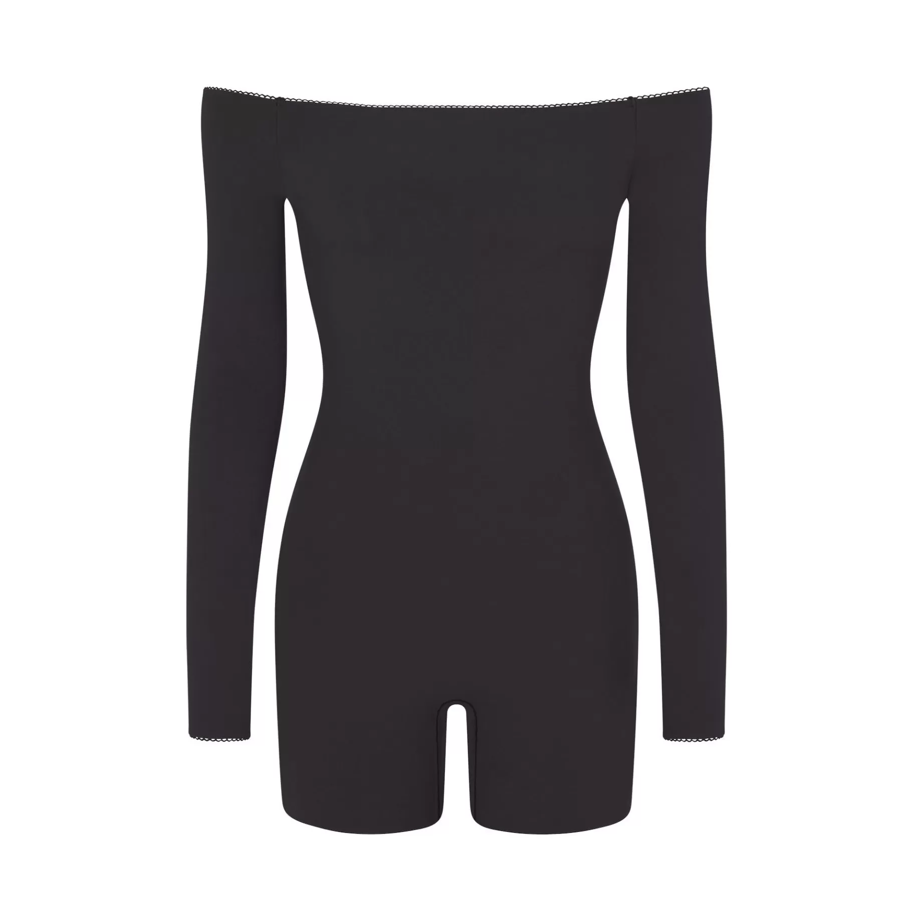 Skims catsuits & onesies*FITS EVERYBODY PICOT TRIM OFF THE SHOULDER ONESIE | ONYX