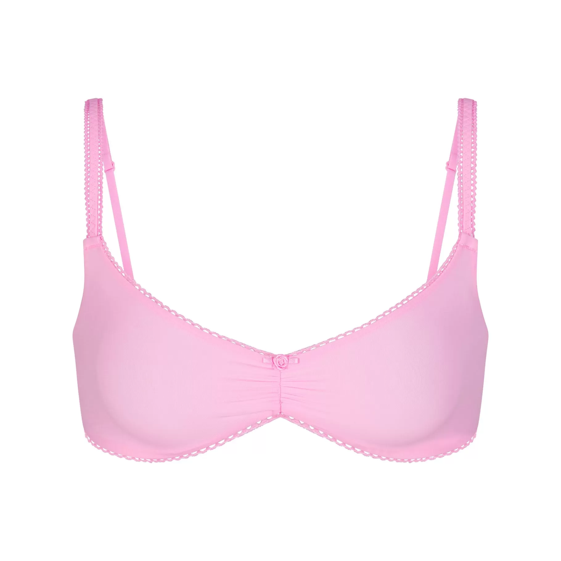 Skims fits everybody*FITS EVERYBODY PICOT TRIM SKIMPY SCOOP BRALETTE | BUBBLE GUM BUBBLE+GUM