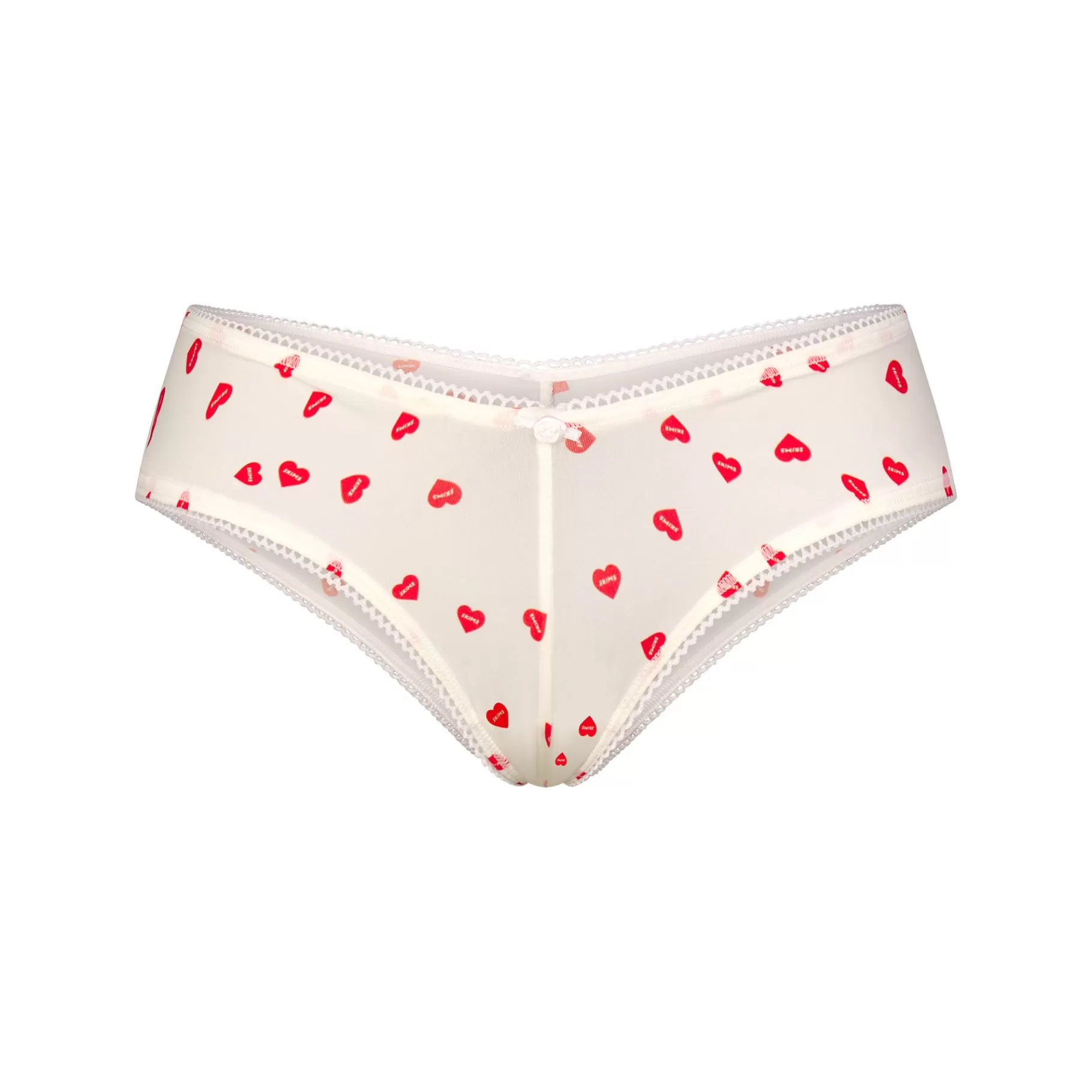 Skims fits everybody*FITS EVERYBODY PICOT TRIM TANGA | RUBY HEART PRINT RUBY+HEART+PRINT