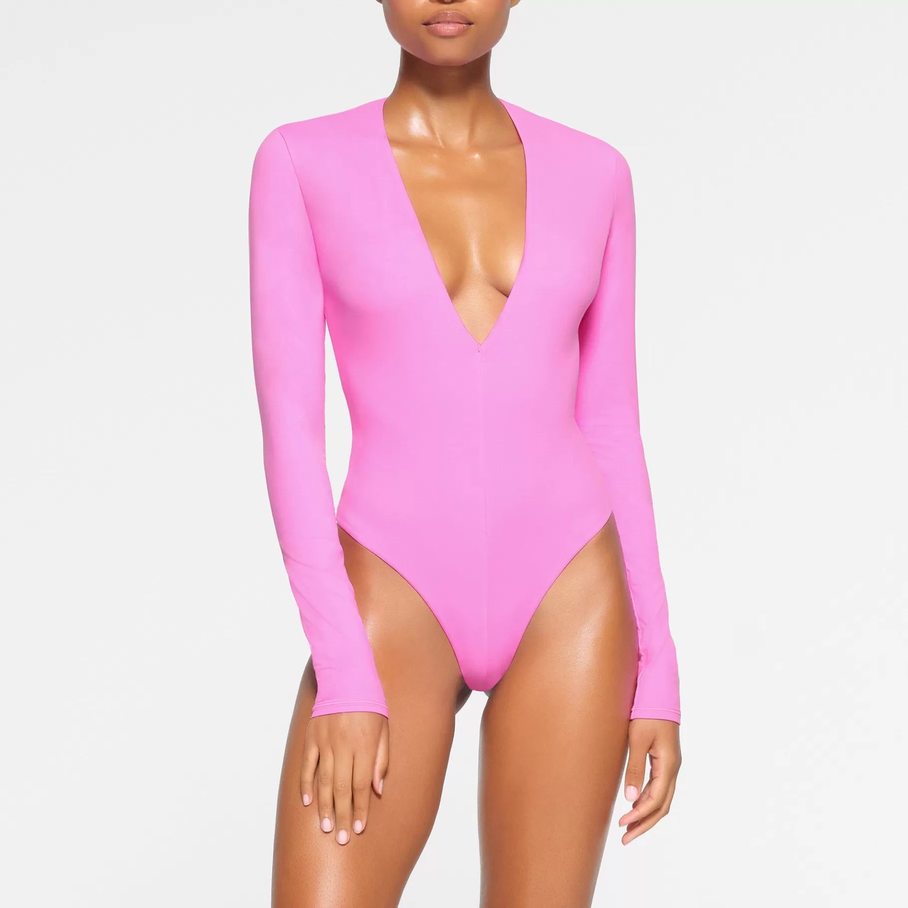 Skims fits everybody*FITS EVERYBODY PLUNGE BODYSUIT | NEON ORCHID NEON+ORCHID