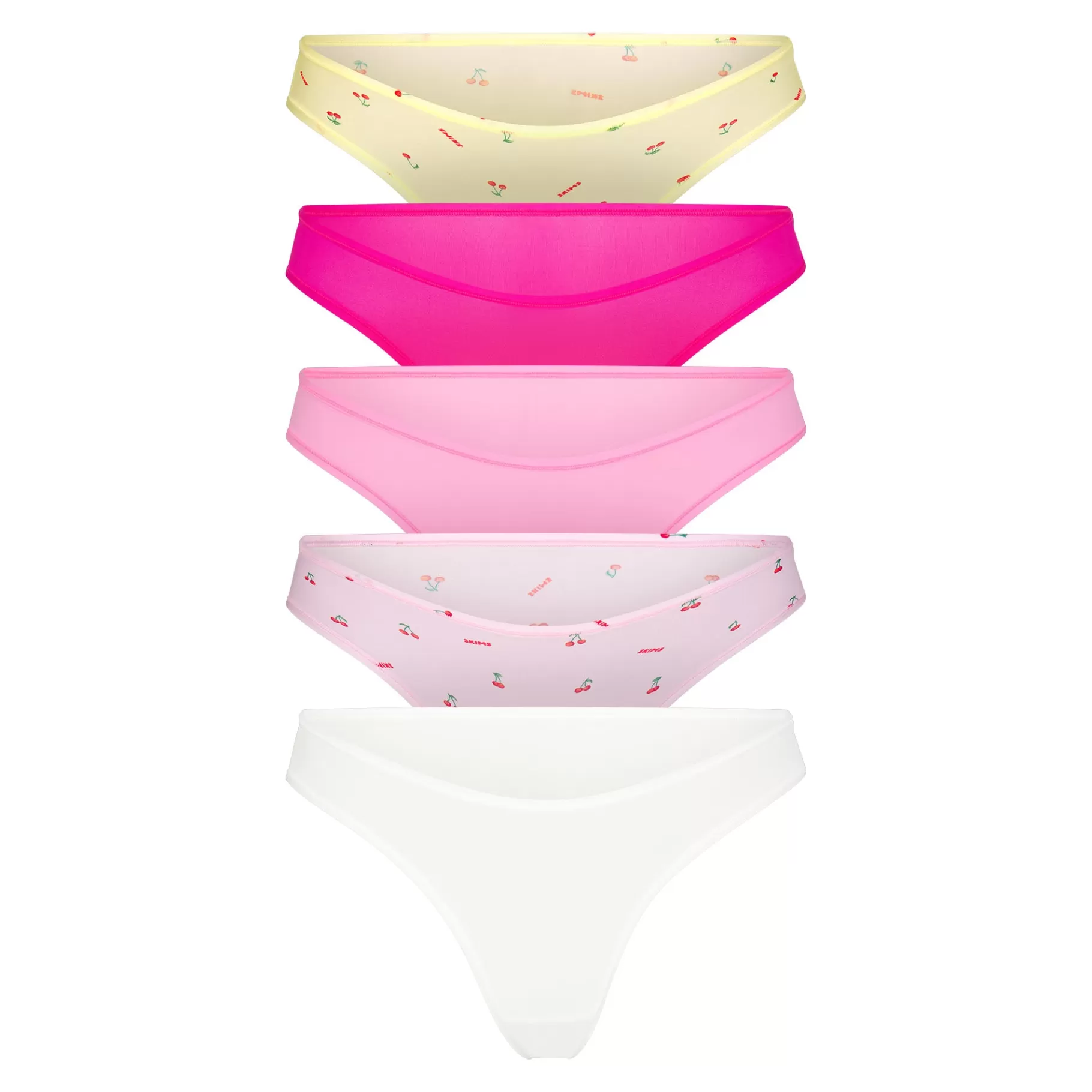 Skims fits everybody*FITS EVERYBODY THONG 5-PACK | CHERRY PRINT MULTI CHERRY+PRINT+MULTI