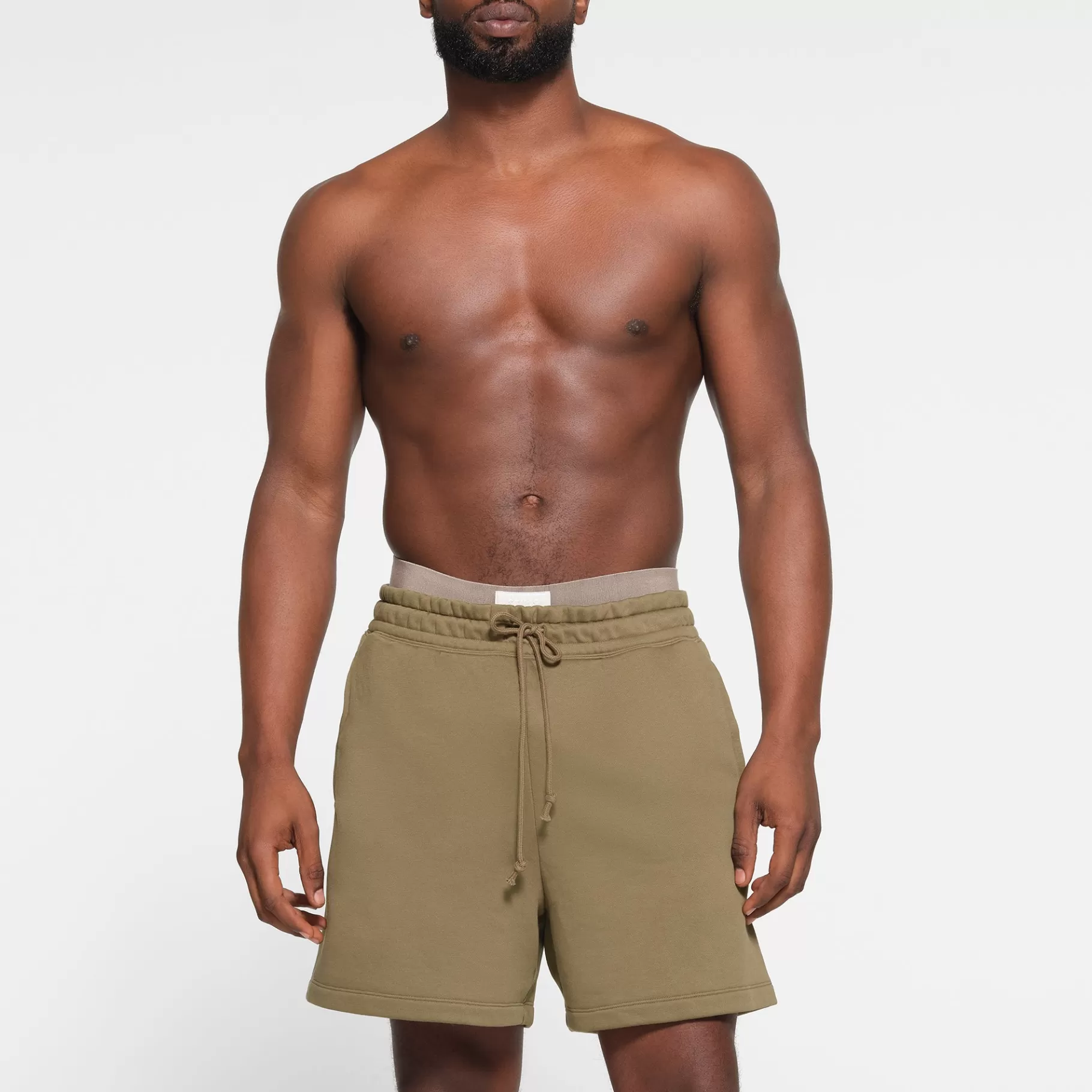 Skims bottoms*FLEECE LOUNGE MENS RELAXED SHORT | ARMY