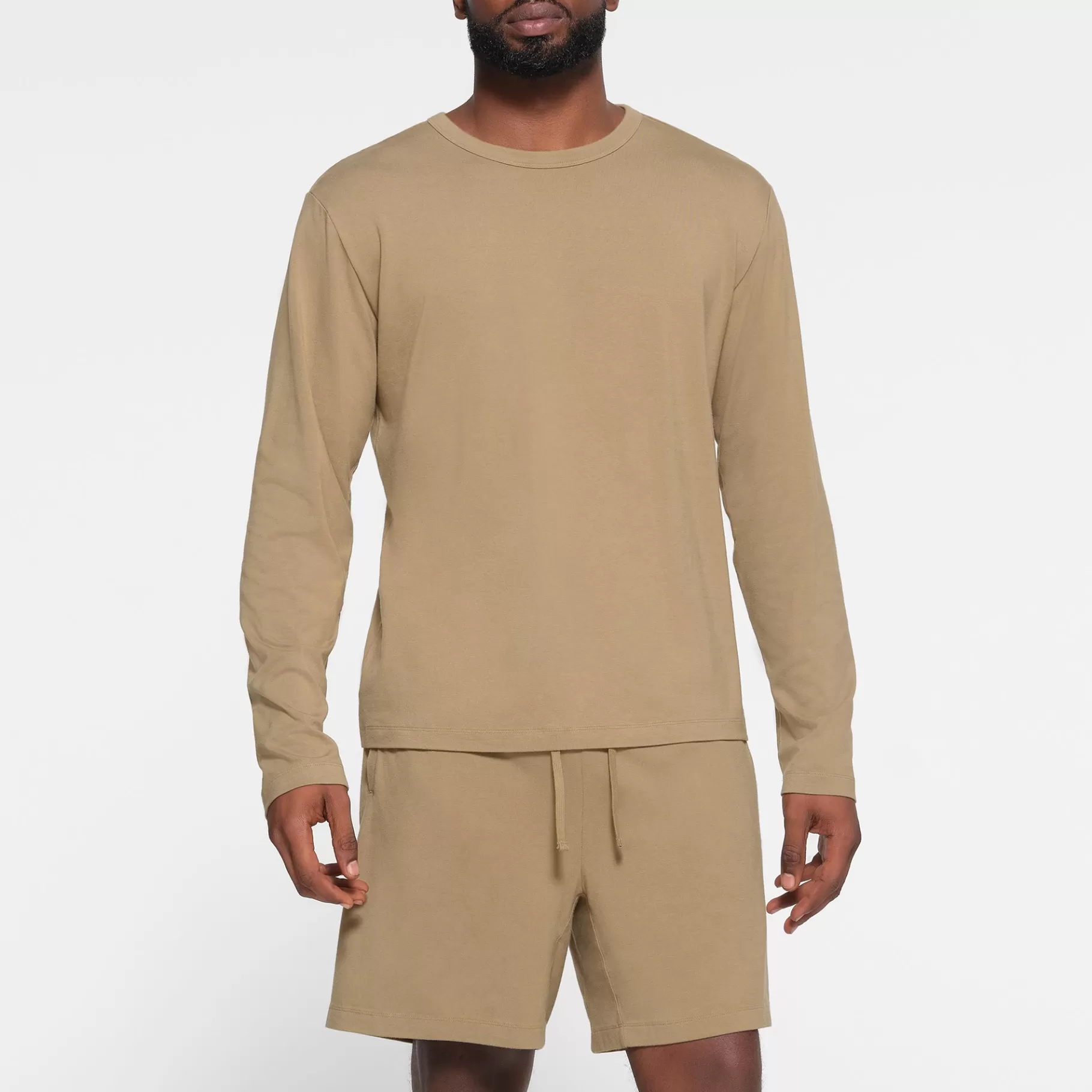 Skims tees & tanks*JERSEY LOUNGE MENS RELAXED LONG SLEEVE T-SHIRT | KHAKI