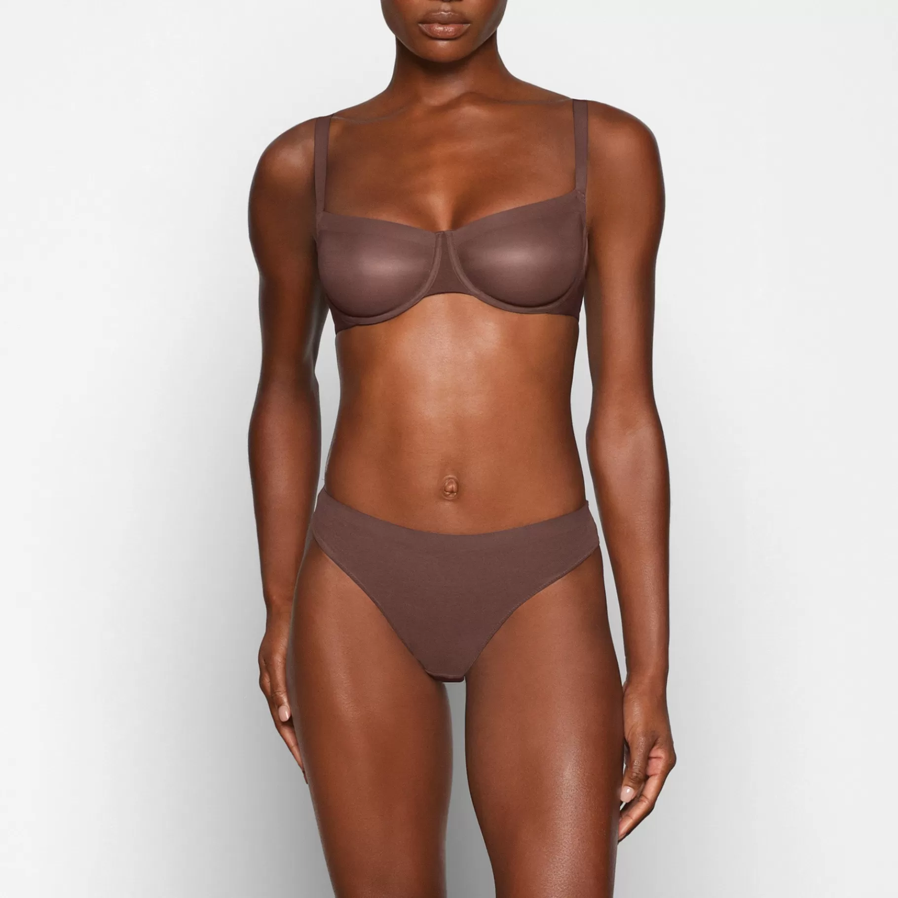 Skims unlined*NO SHOW UNLINED BALCONETTE BRA | COCOA