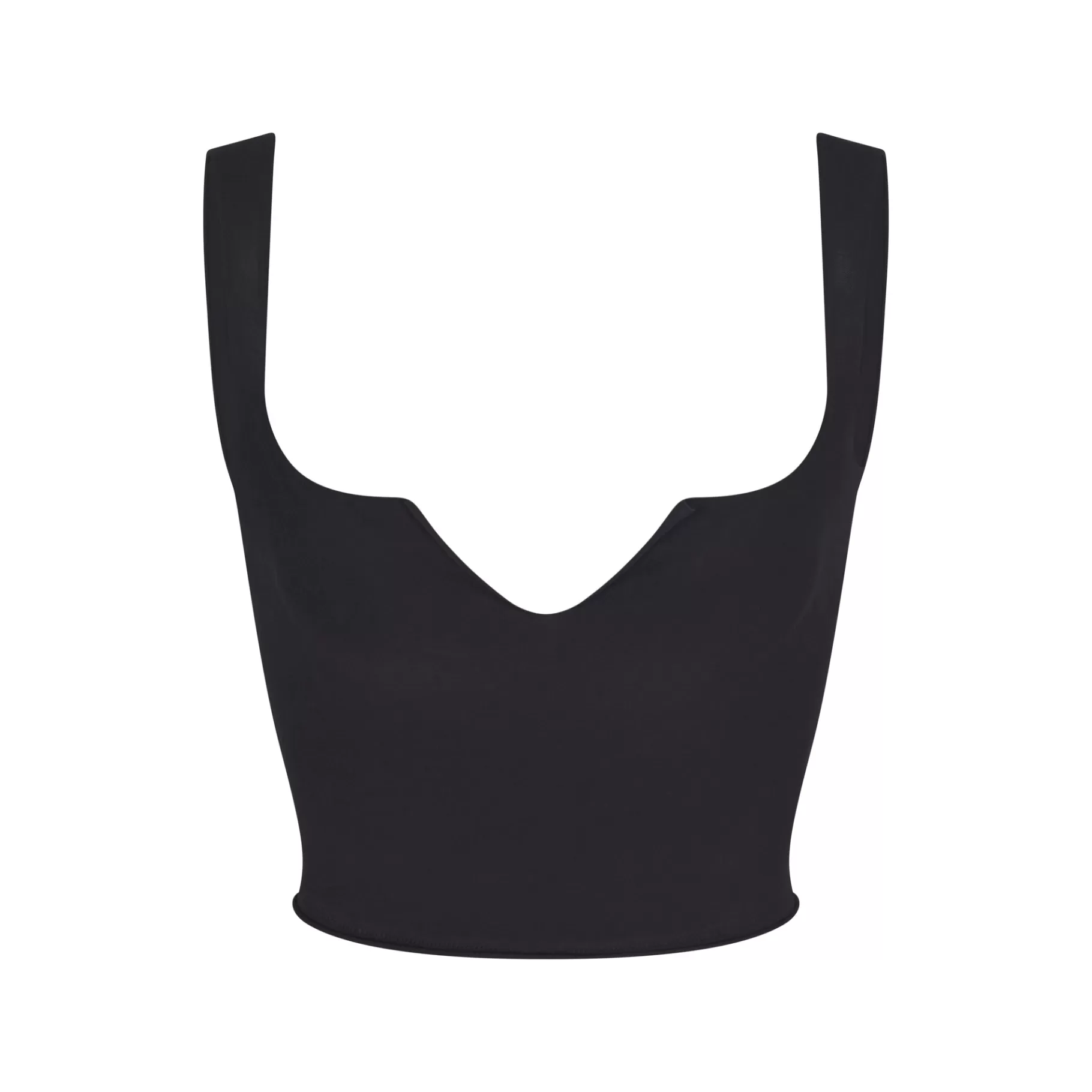 Skims tees & tanks*RAW EDGE SLIT FRONT CROPPED CAMI | ONYX