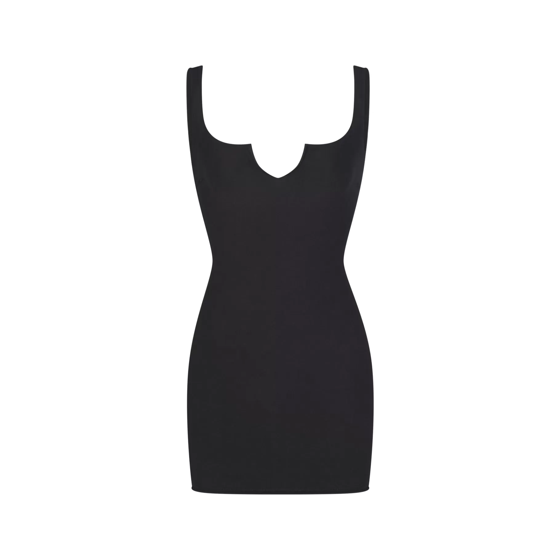 Skims dresses*RAW EDGE SLIT FRONT MINI DRESS | ONYX