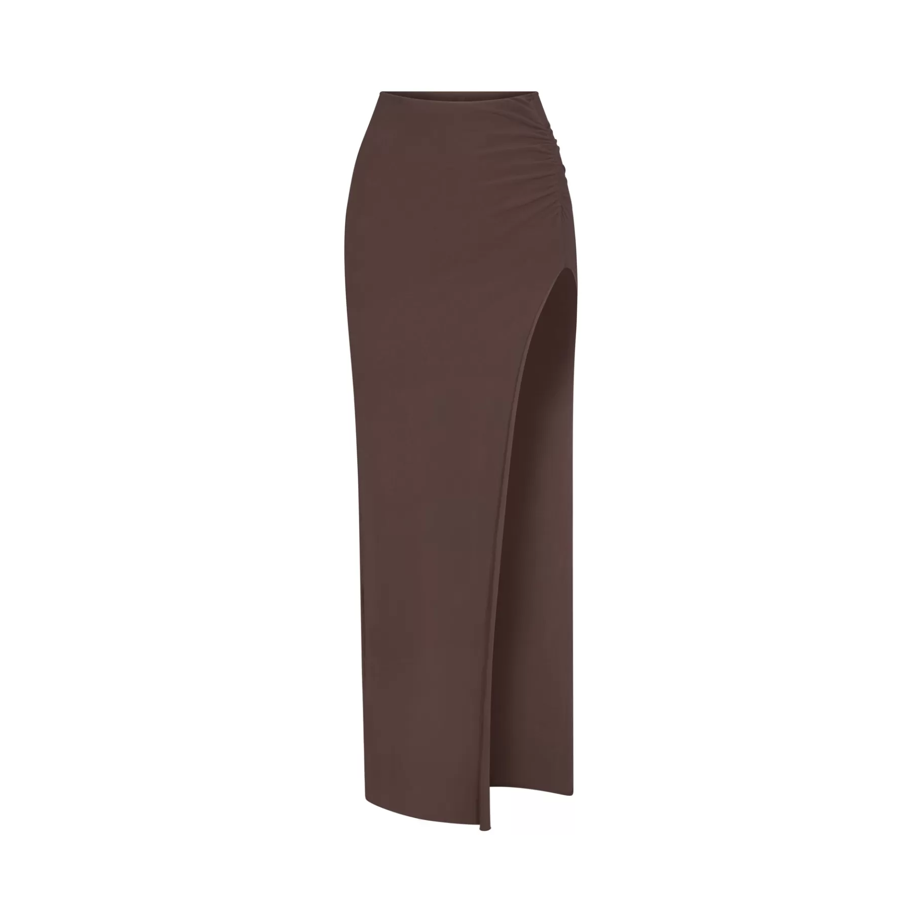 Skims skirts*RAW EDGE SLIT LONG SKIRT | ESPRESSO