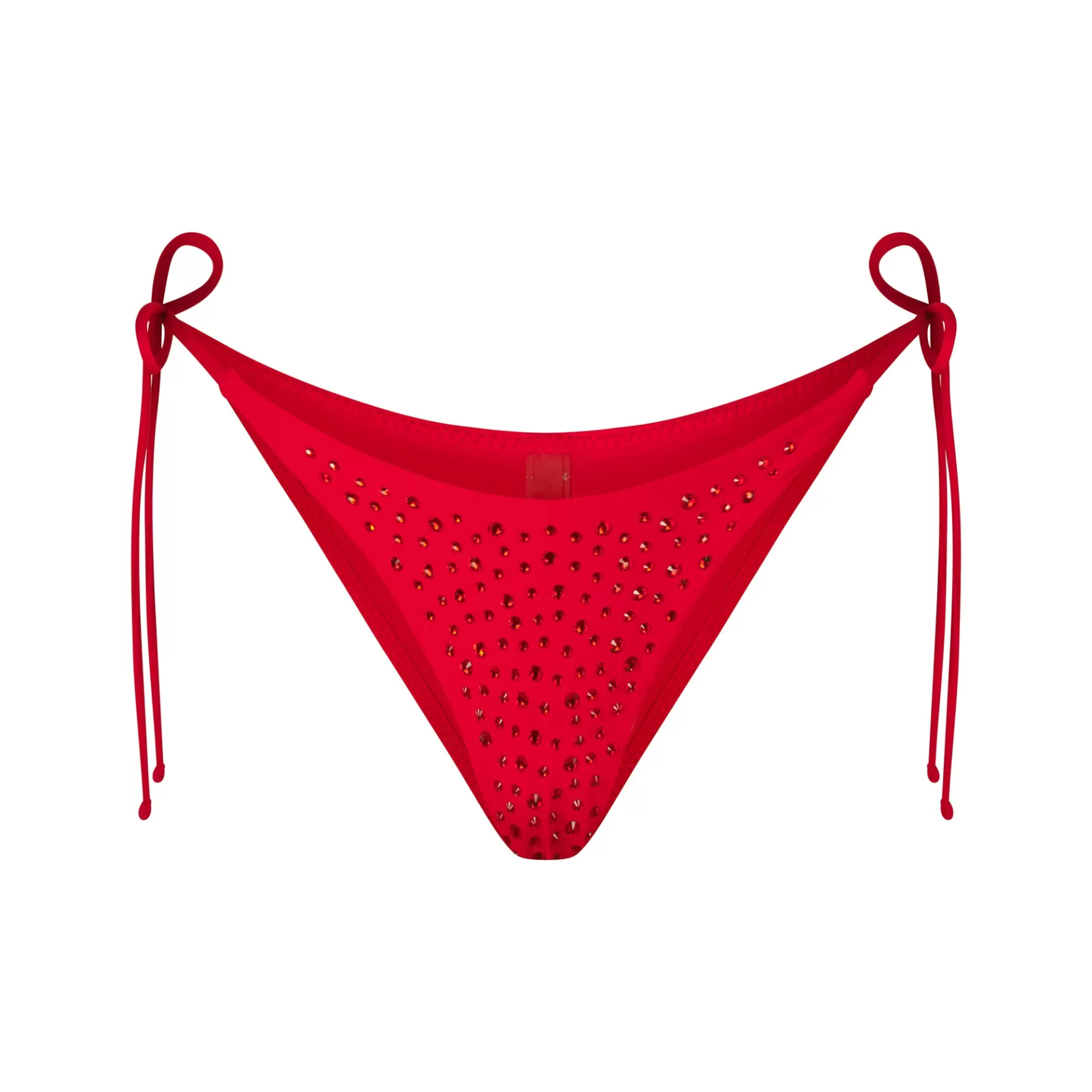 Skims swim*RHINESTONE TIE BIKINI BOTTOMS | RED