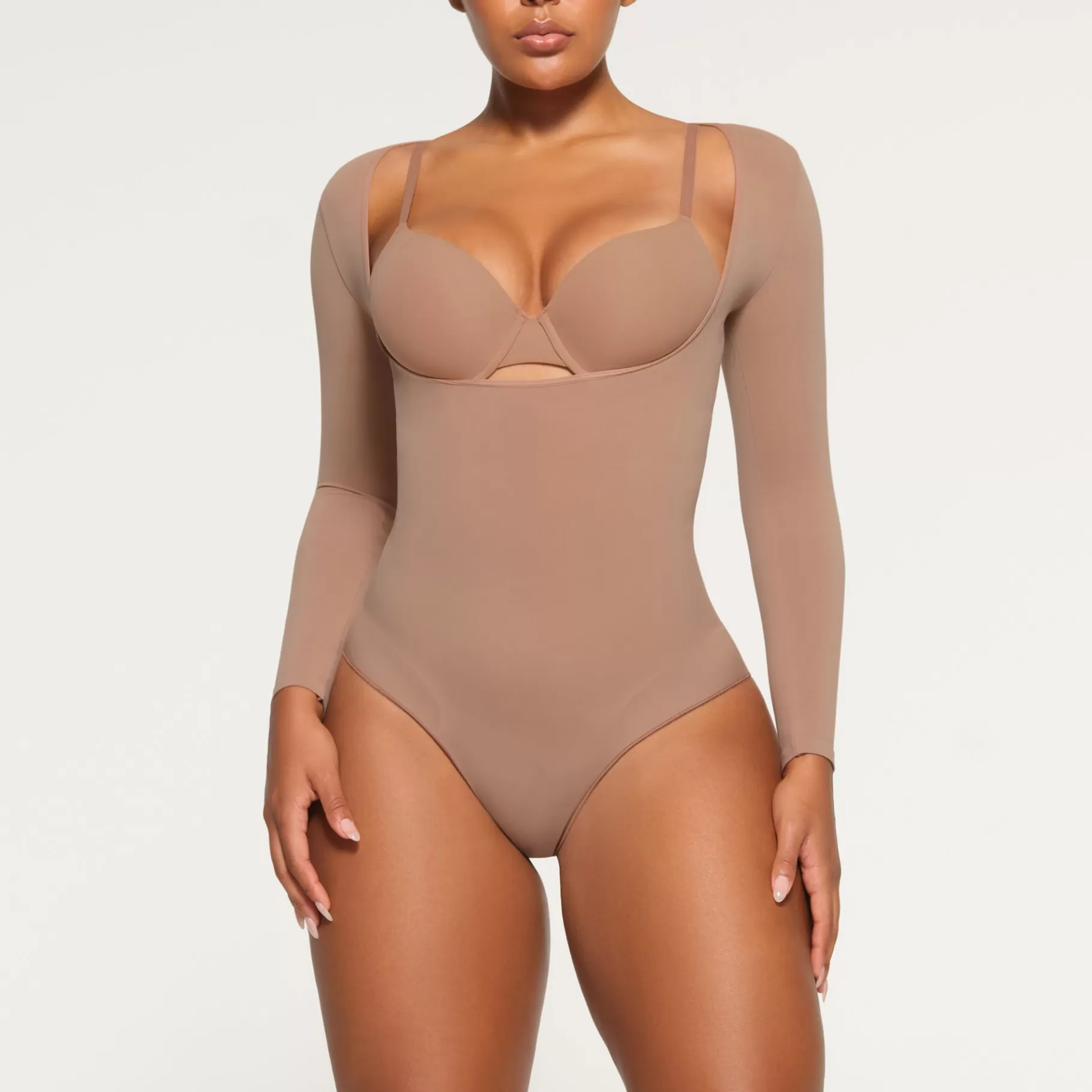 Skims *SEAMLESS SCULPT LONG SLEEVE OPEN BUST BRIEF BODYSUIT | SIENNA