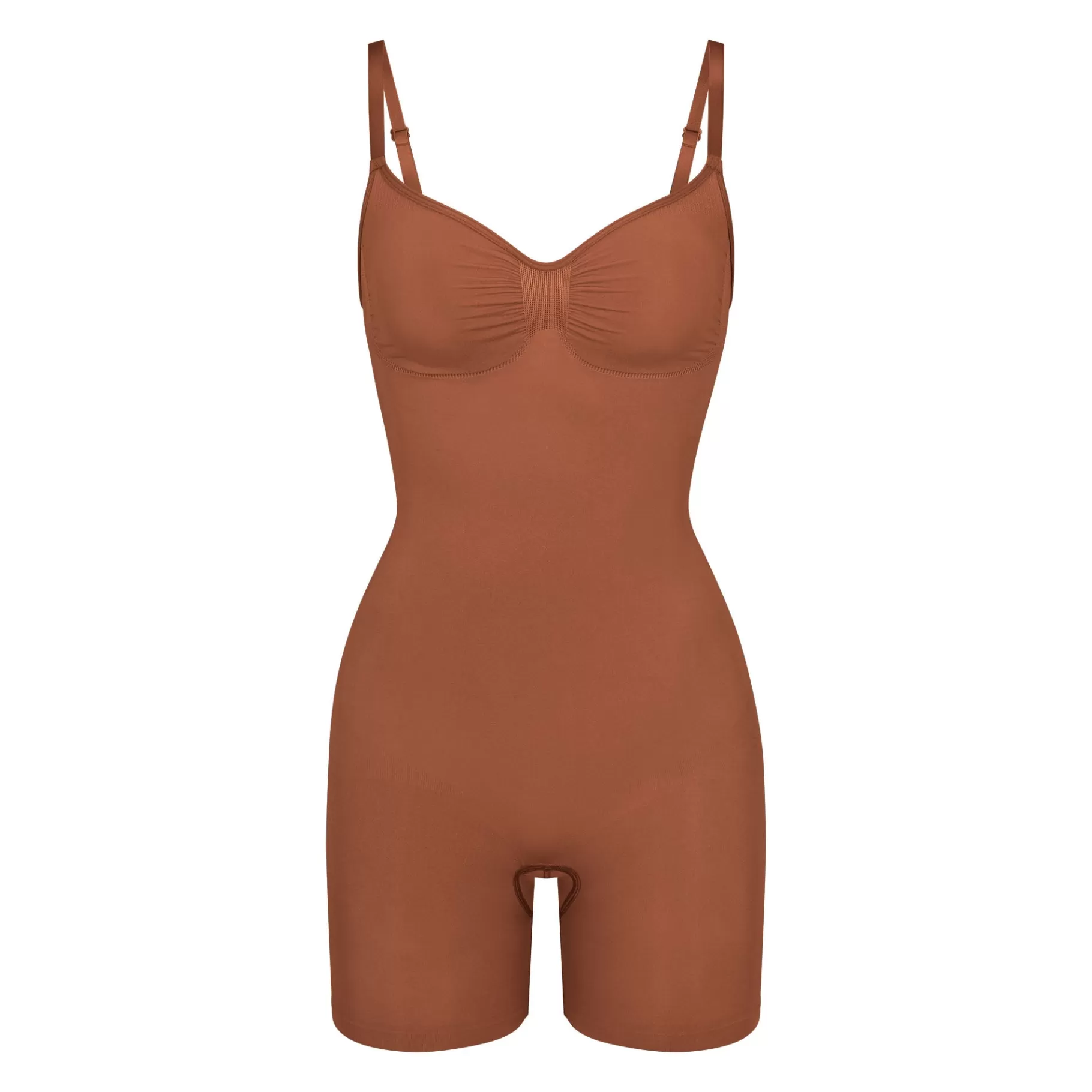 Skims shapewear bodysuits*SEAMLESS SCULPT MID THIGH BODYSUIT | BRONZE