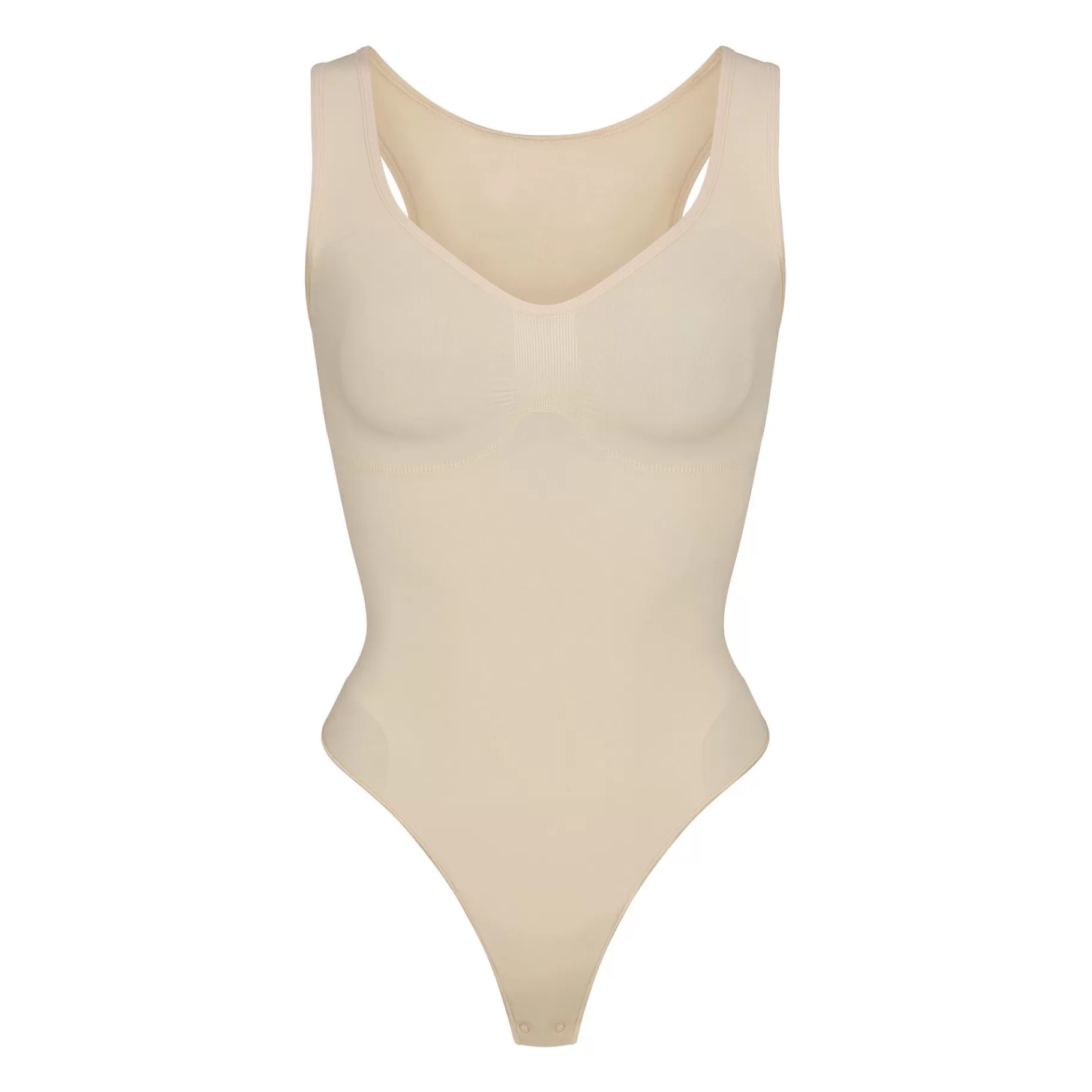 Skims seamless sculpt*SEAMLESS SCULPT SCOOP NECK THONG BODYSUIT | SAND