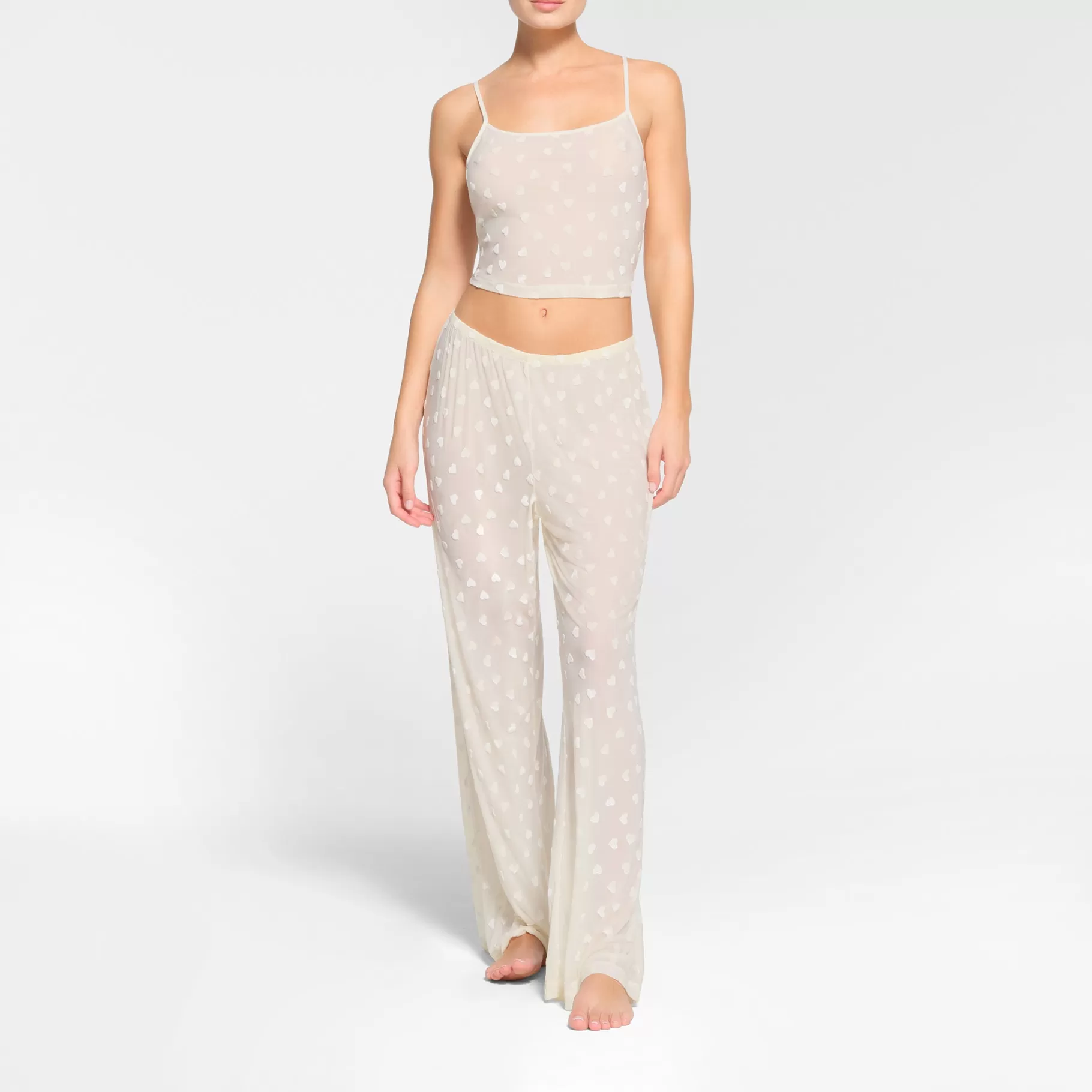 Skims pajamas*SHEER VELVET CROPPED CAMI | MARBLE