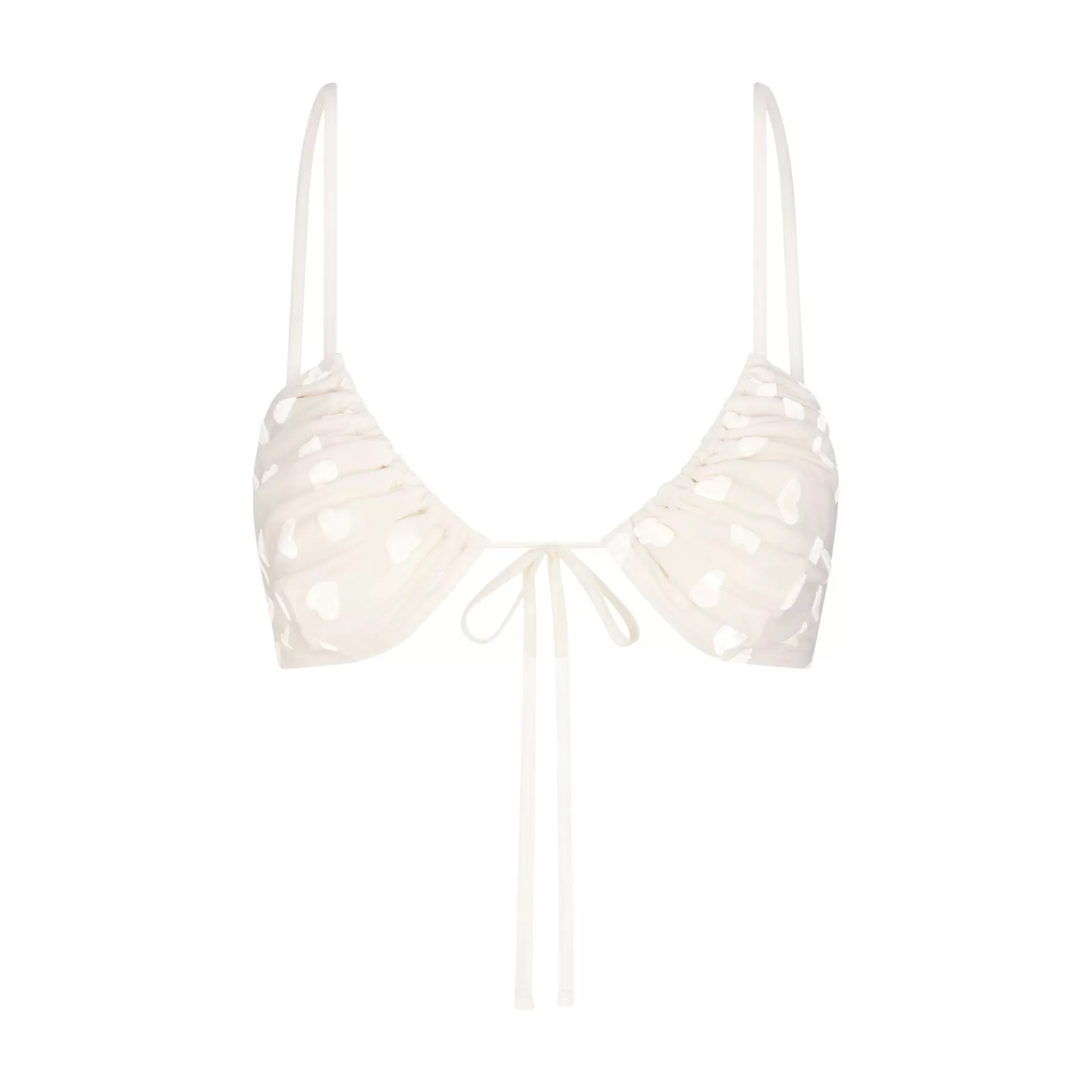 Skims kim's picks*SHEER VELVET TIE FRONT BRALETTE | MARBLE