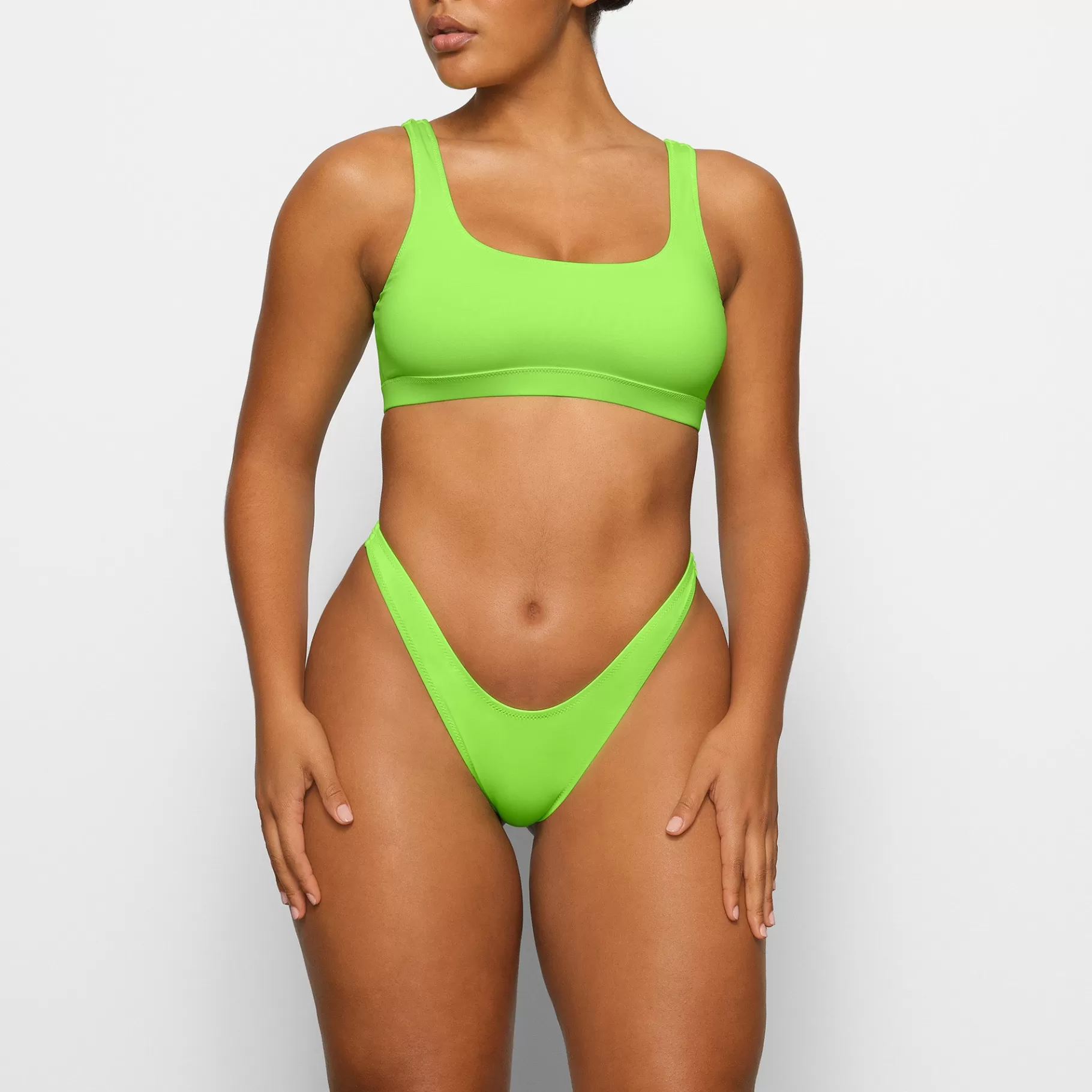 Skims swim*SIGNATURE SWIM CHEEKY TANGA BOTTOMS | NEON GREEN NEON+GREEN