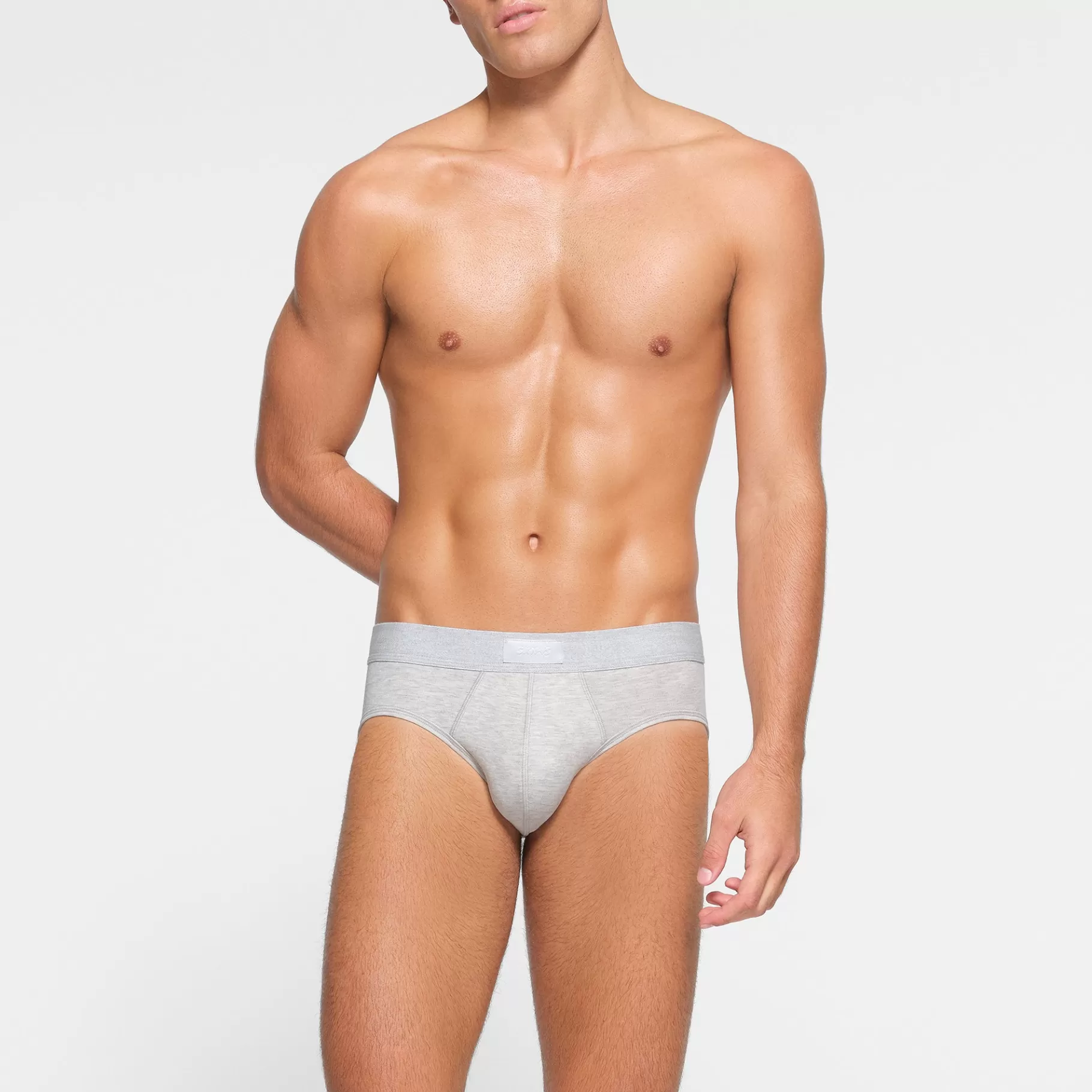 Skims boxers & briefs* COTTON MENS BRIEF | LIGHT HEATHER GREY LIGHT+HEATHER+GREY