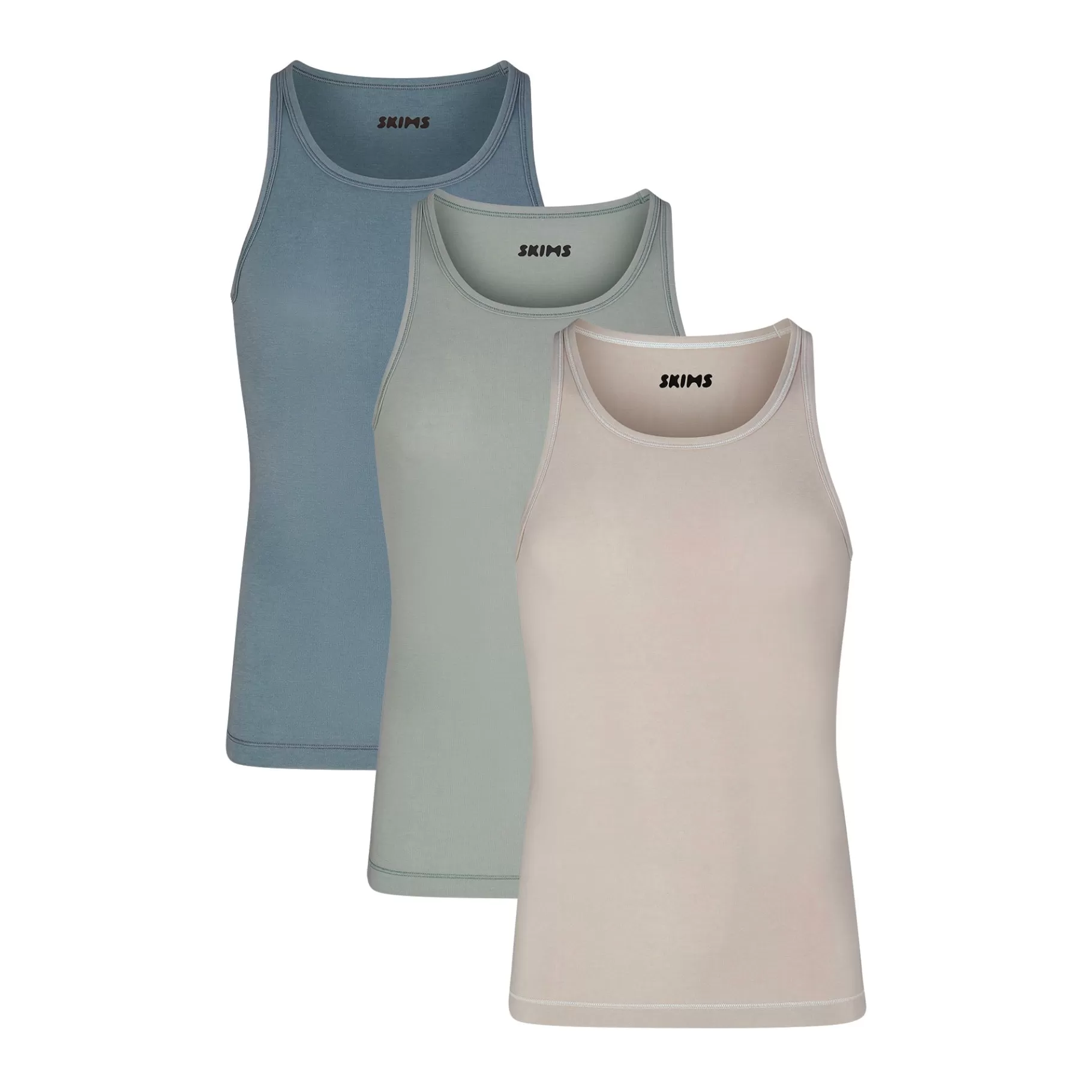 Skims tees & tanks* COTTON MENS TANK PACK | STONE MULTI STONE+MULTI