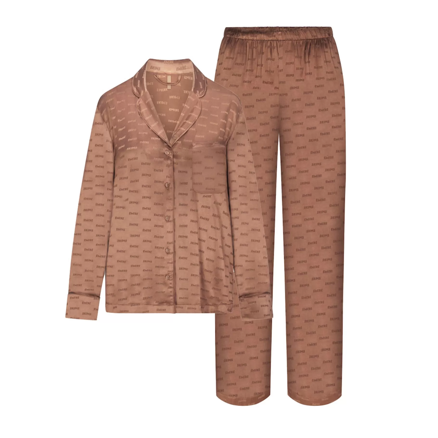 Skims pajamas* JACQUARD LONG SLEEVE BUTTON UP SLEEP SET | JASPER