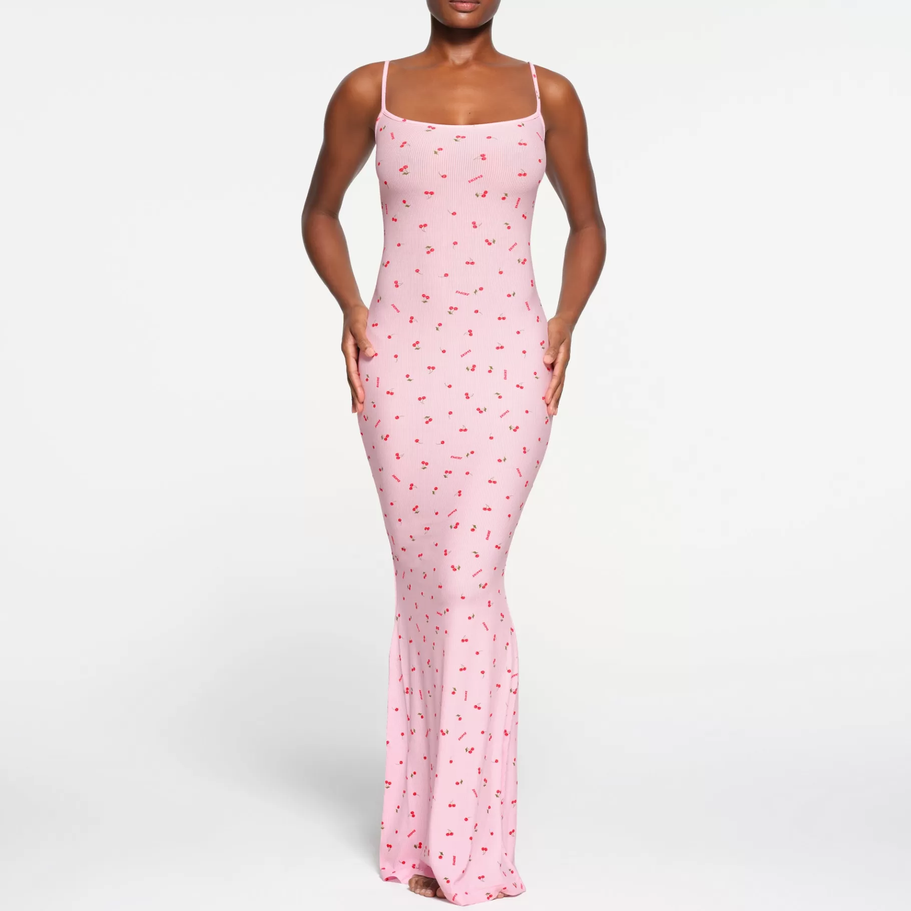 Skims soft lounge*SOFT LOUNGE LONG SLIP DRESS | CHERRY BLOSSOM PRINT CHERRY+BLOSSOM+PRINT