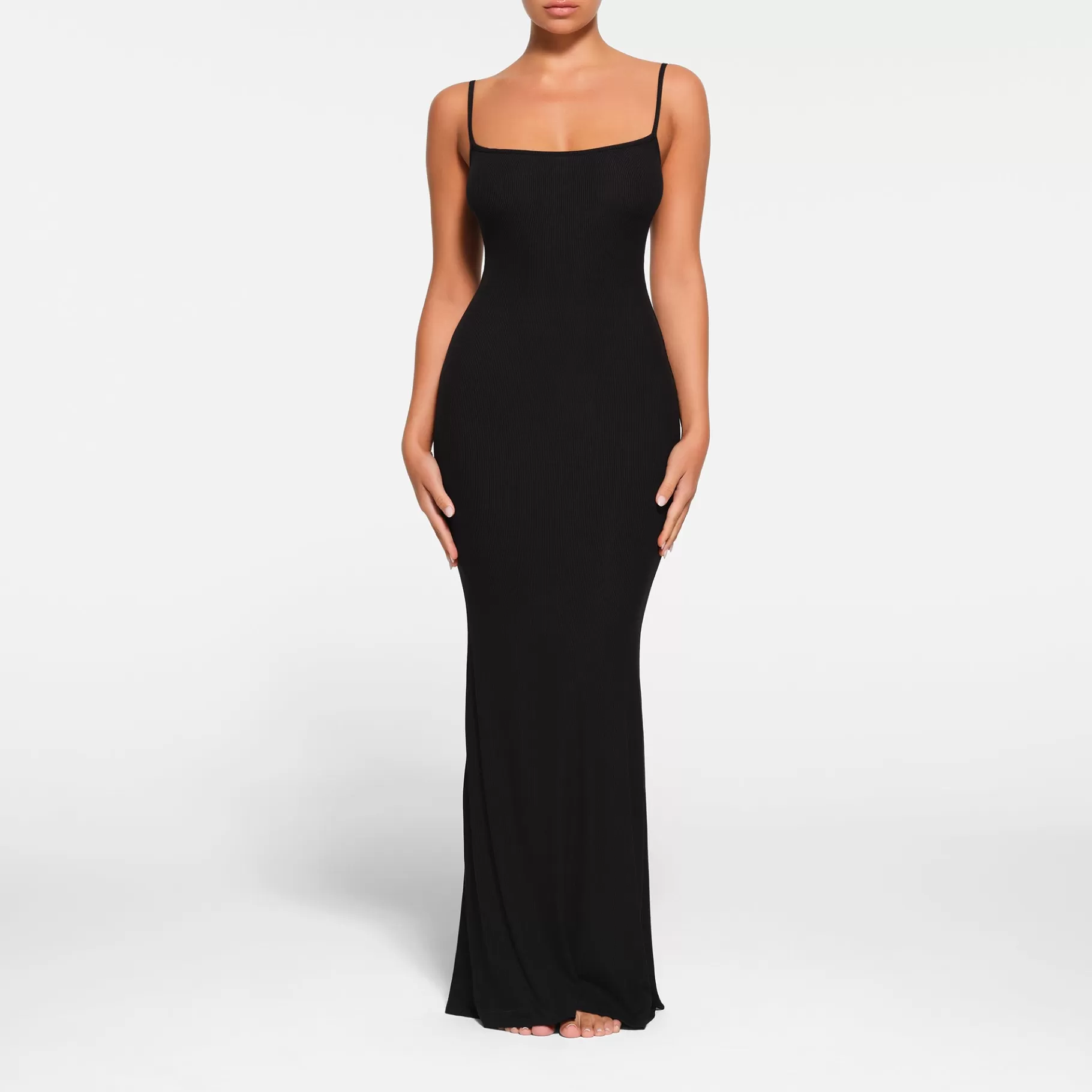 Skims soft lounge*SOFT LOUNGE PETITE LONG SLIP DRESS | ONYX