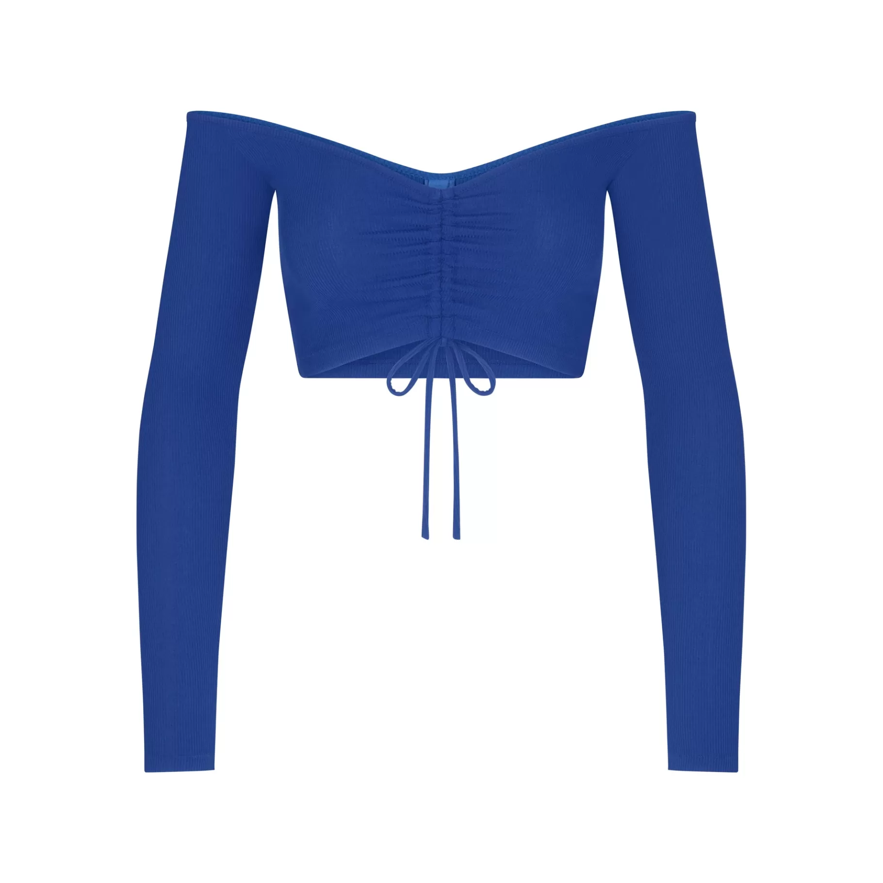 Skims soft lounge*SOFT LOUNGE RUCHED LONG SLEEVE CROP TOP | COBALT