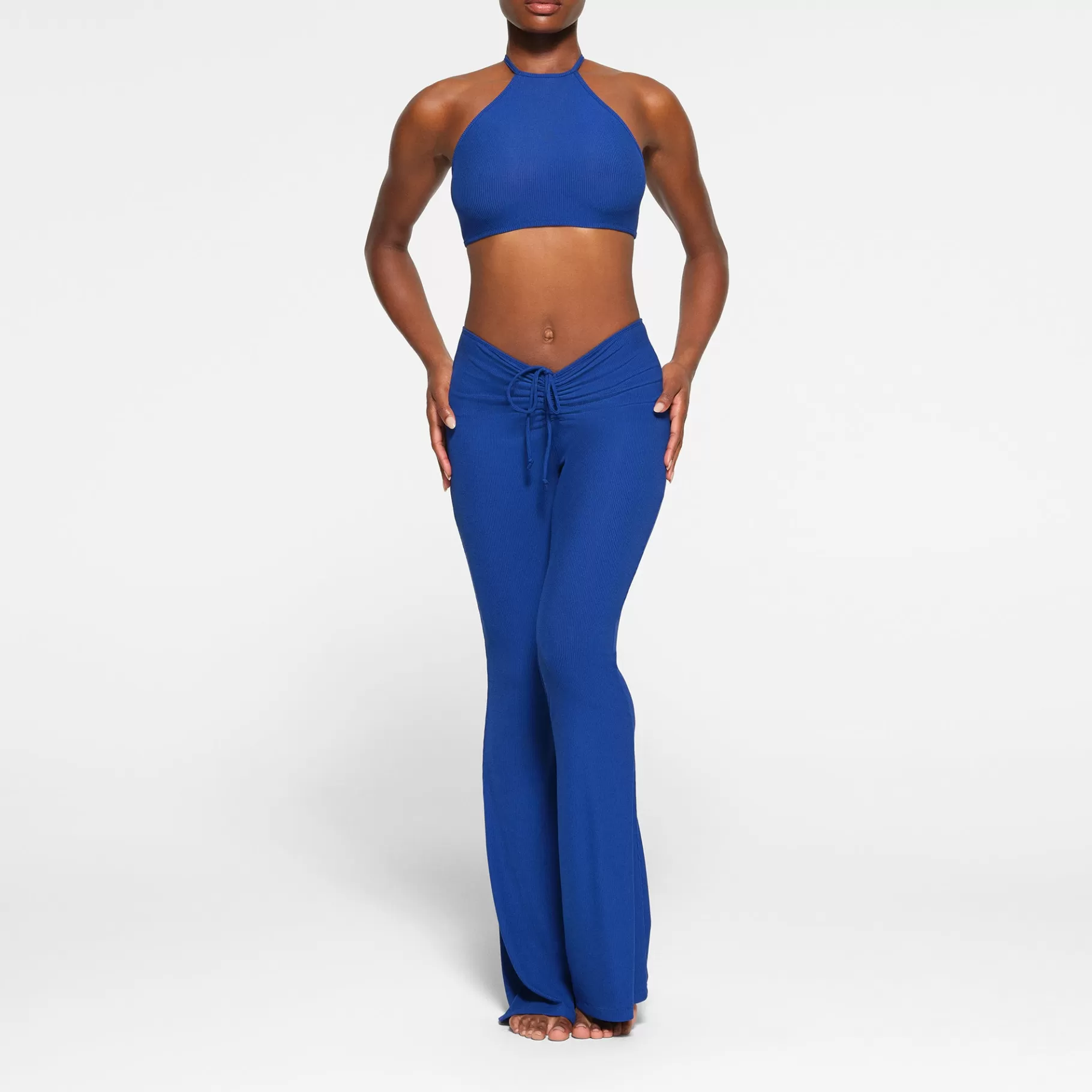 Skims soft lounge*SOFT LOUNGE SUPER CROPPED HALTER TOP | COBALT