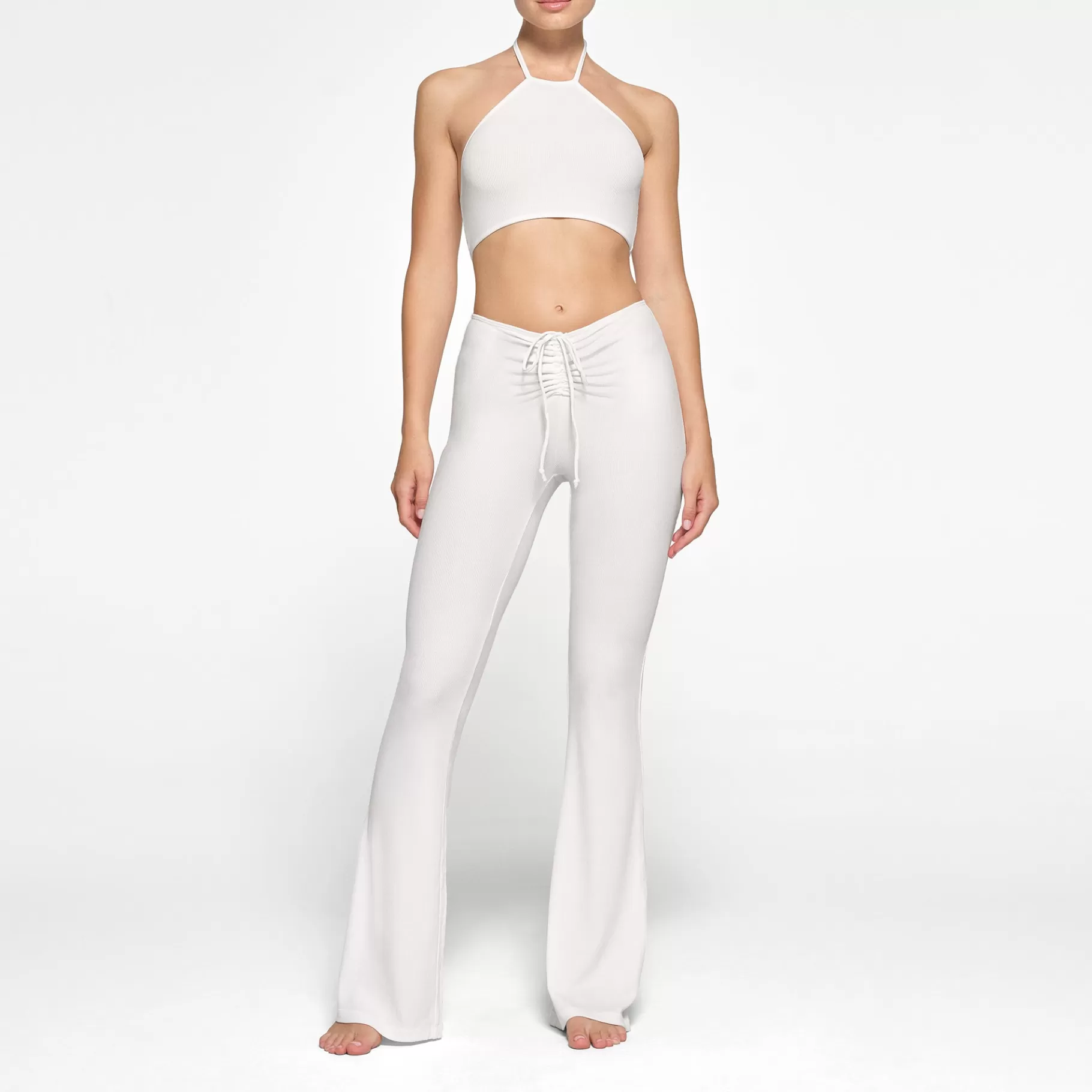 Skims soft lounge*SOFT LOUNGE SUPER CROPPED HALTER TOP | MARBLE