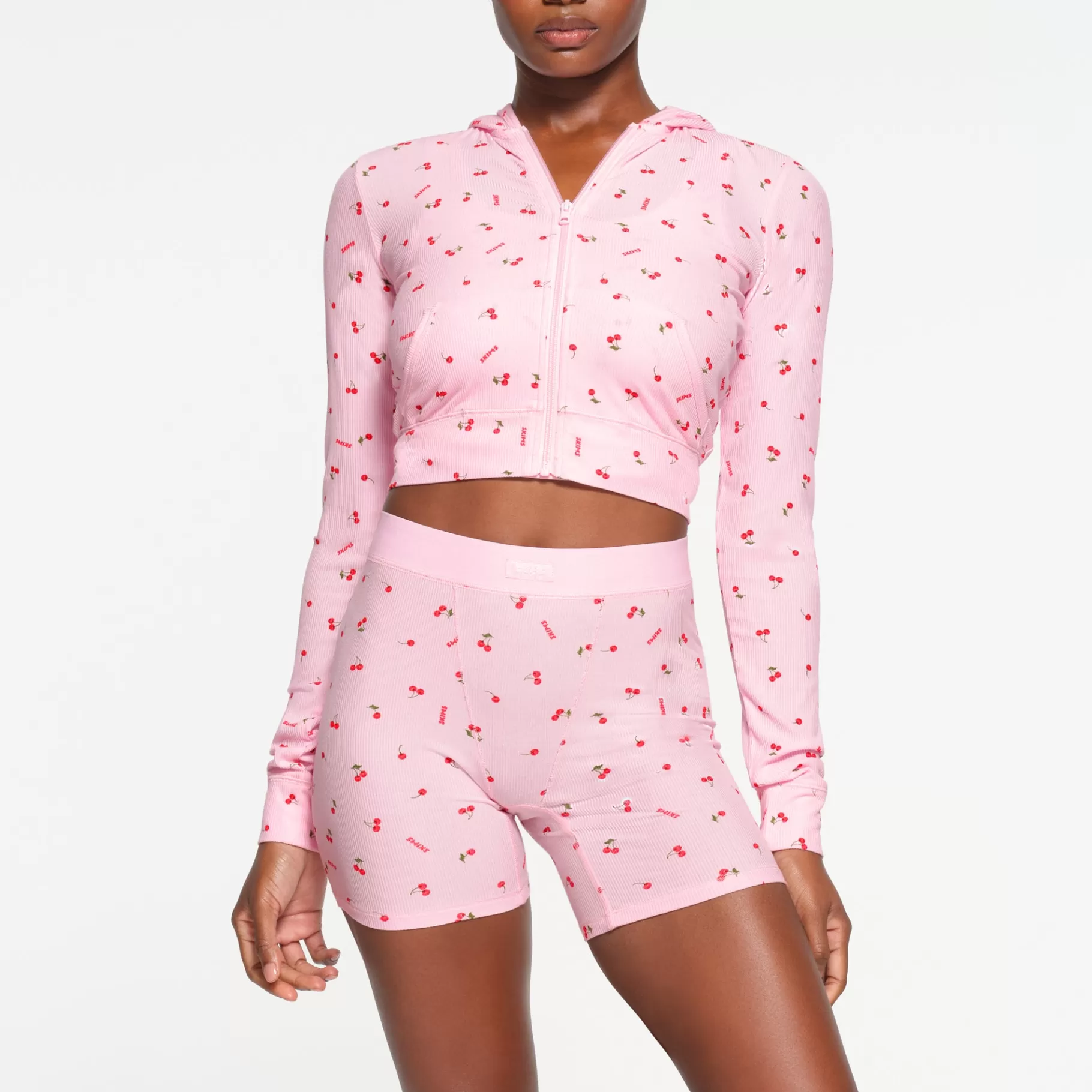 Skims soft lounge*SOFT LOUNGE ZIP UP HOODIE | CHERRY BLOSSOM PRINT CHERRY+BLOSSOM+PRINT