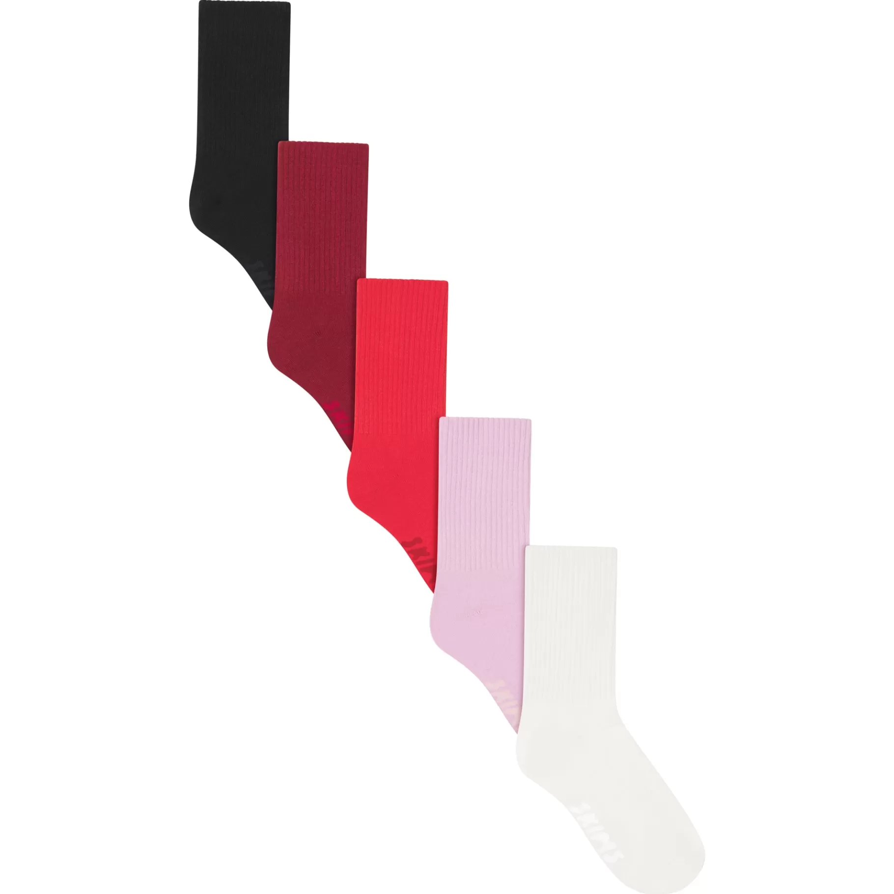 Skims socks*SPORT CREW SOCK 5-PACK | RED BRICK MULTI RED+BRICK+MULTI