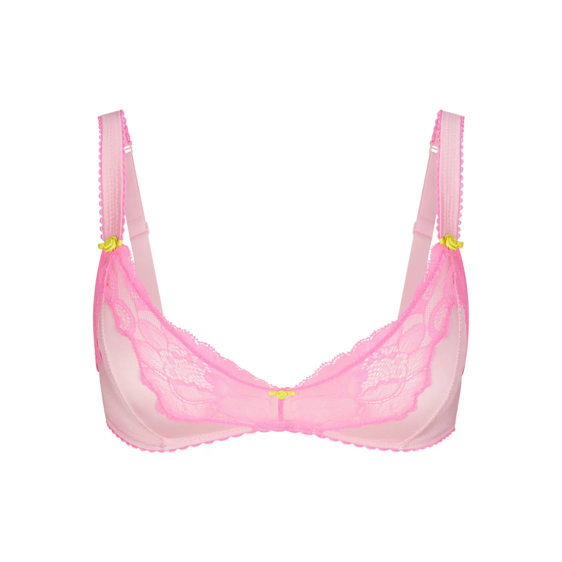 Skims triangle*STRETCH SATIN LACE TRIANGLE BRALETTE | CHERRY BLOSSOM CHERRY+BLOSSOM