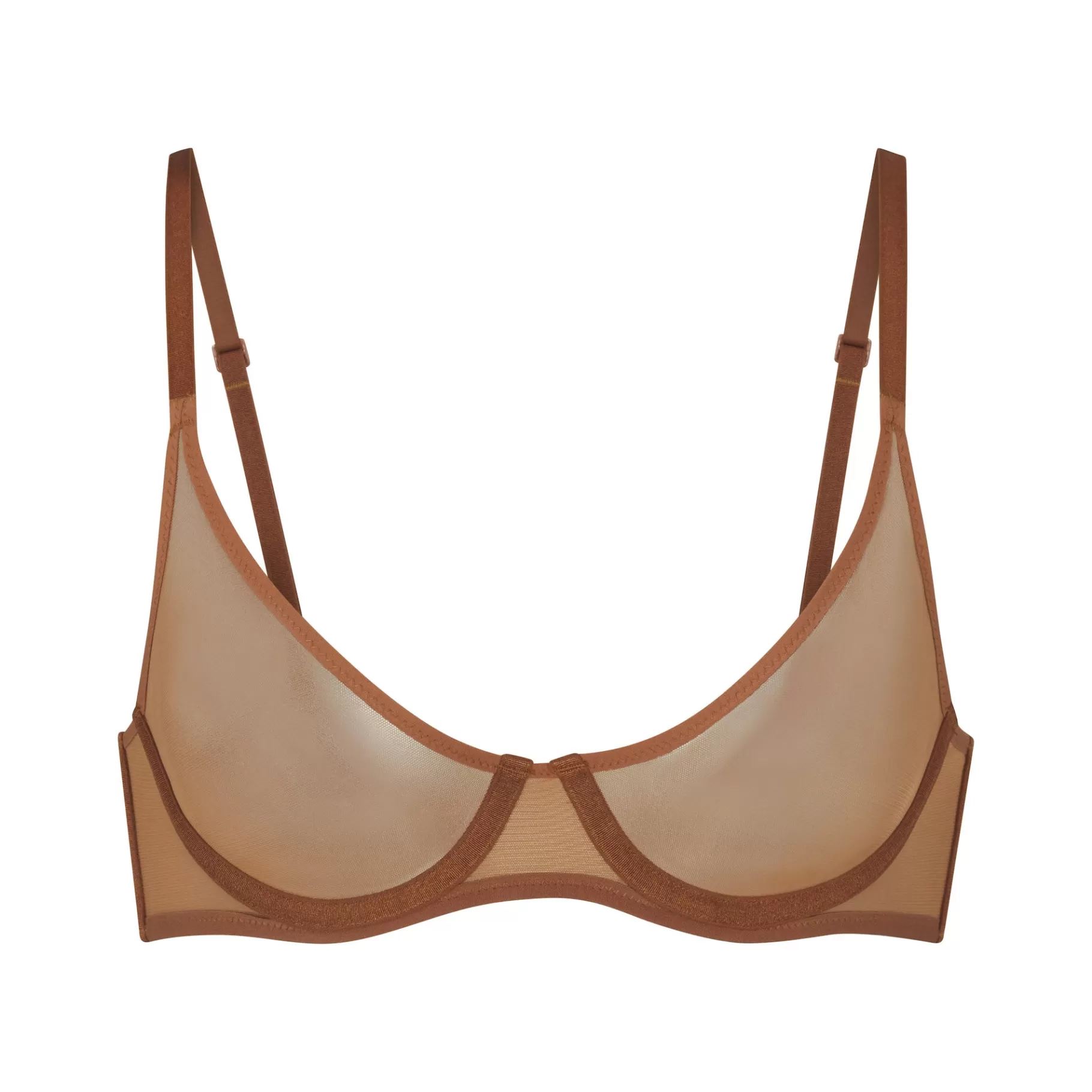 Skims unlined*ULTRA FINE MESH SCOOP BRA | BRONZE