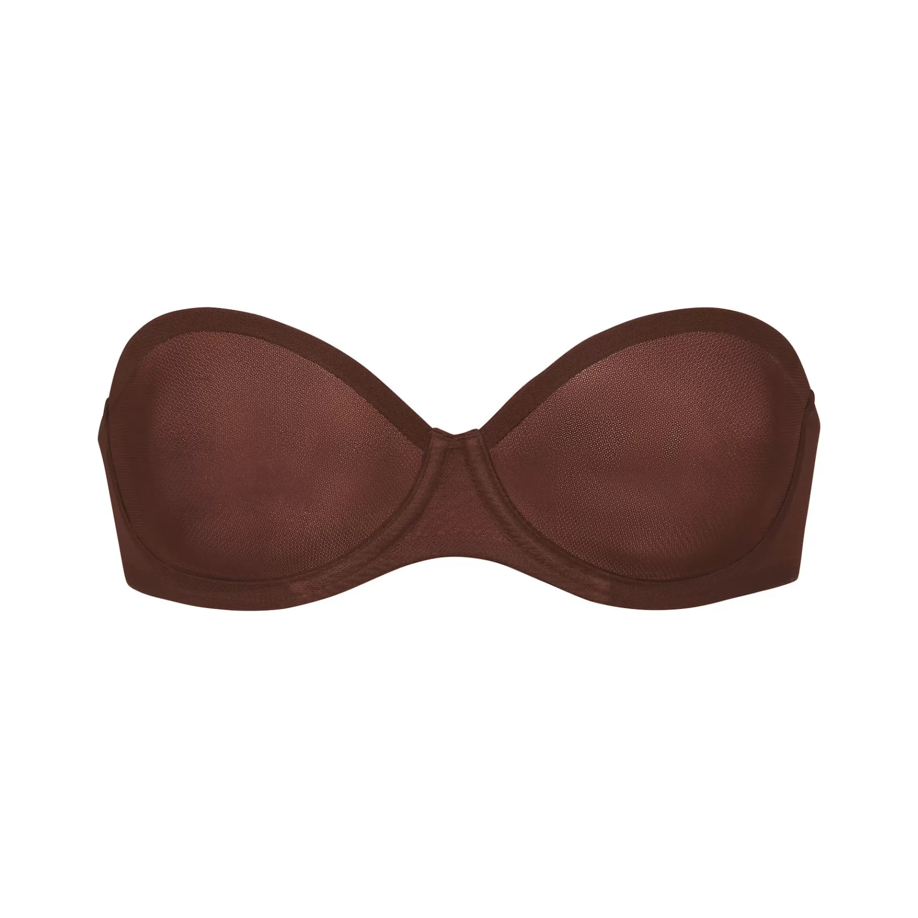 Skims unlined*ULTRA FINE MESH STRAPLESS BRA | MAHOGANY