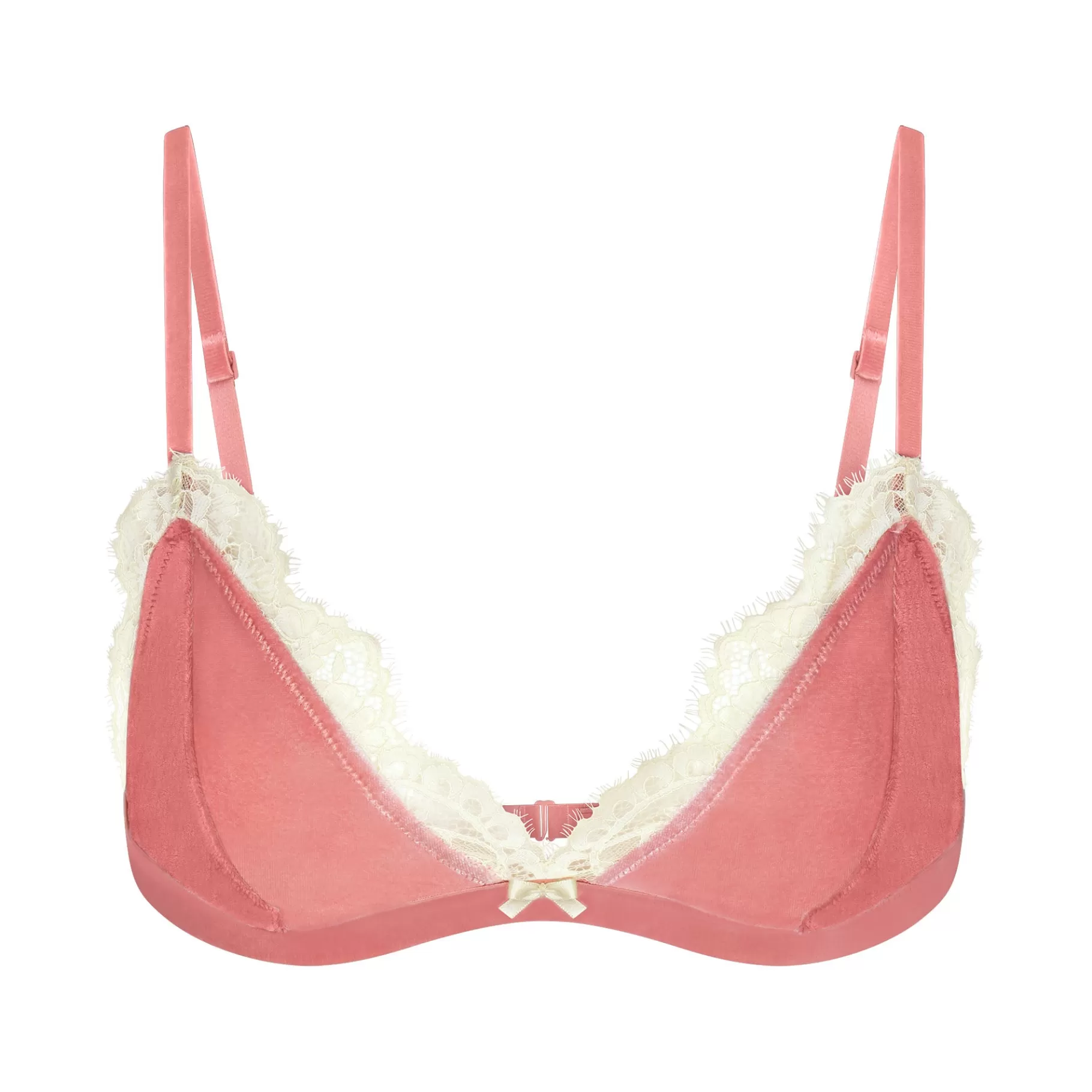 Skims triangle*VELVET LACE TRIANGLE BRALETTE | TERRACOTTA