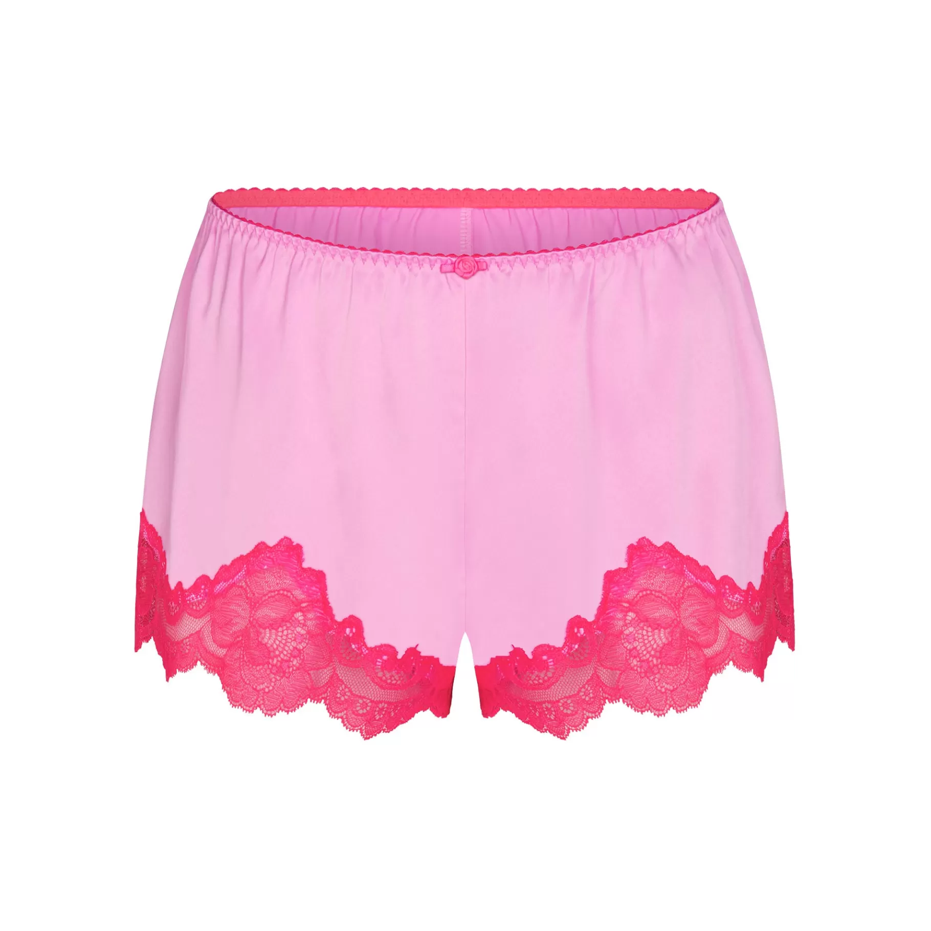 Skims shorts*WOVEN SHINE LACE TAP SHORT | NEON ORCHID NEON+ORCHID